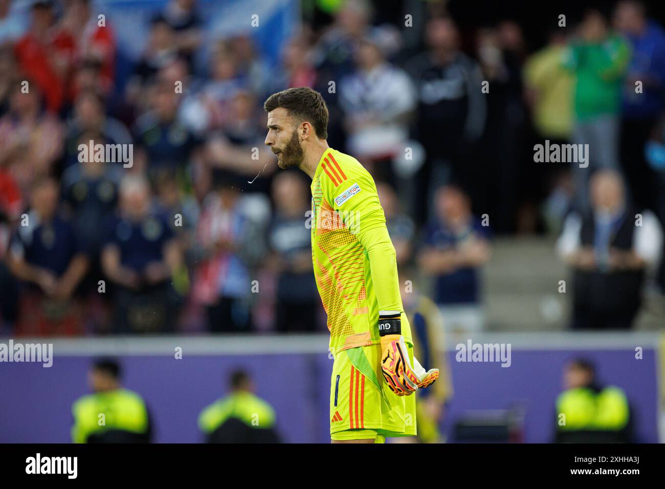 Cologne, Allemagne - 06 19 2024 : Angus Gunn vu lors du match UEFA Euro 2024 entre les équipes nationales d'Écosse et de Suisse au RheinEnergieStadion Banque D'Images