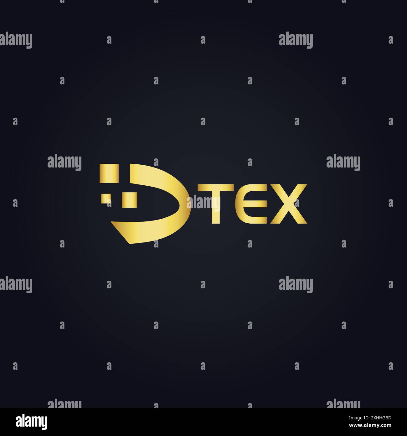 Logo TEX. CONCEPTION T E X. Lettre TEX blanche. Logo TEX, T E X lettre. T E X lettre logo design en OR, LOGO D'OR, TROIS, style. ensemble de lettres logo Illustration de Vecteur