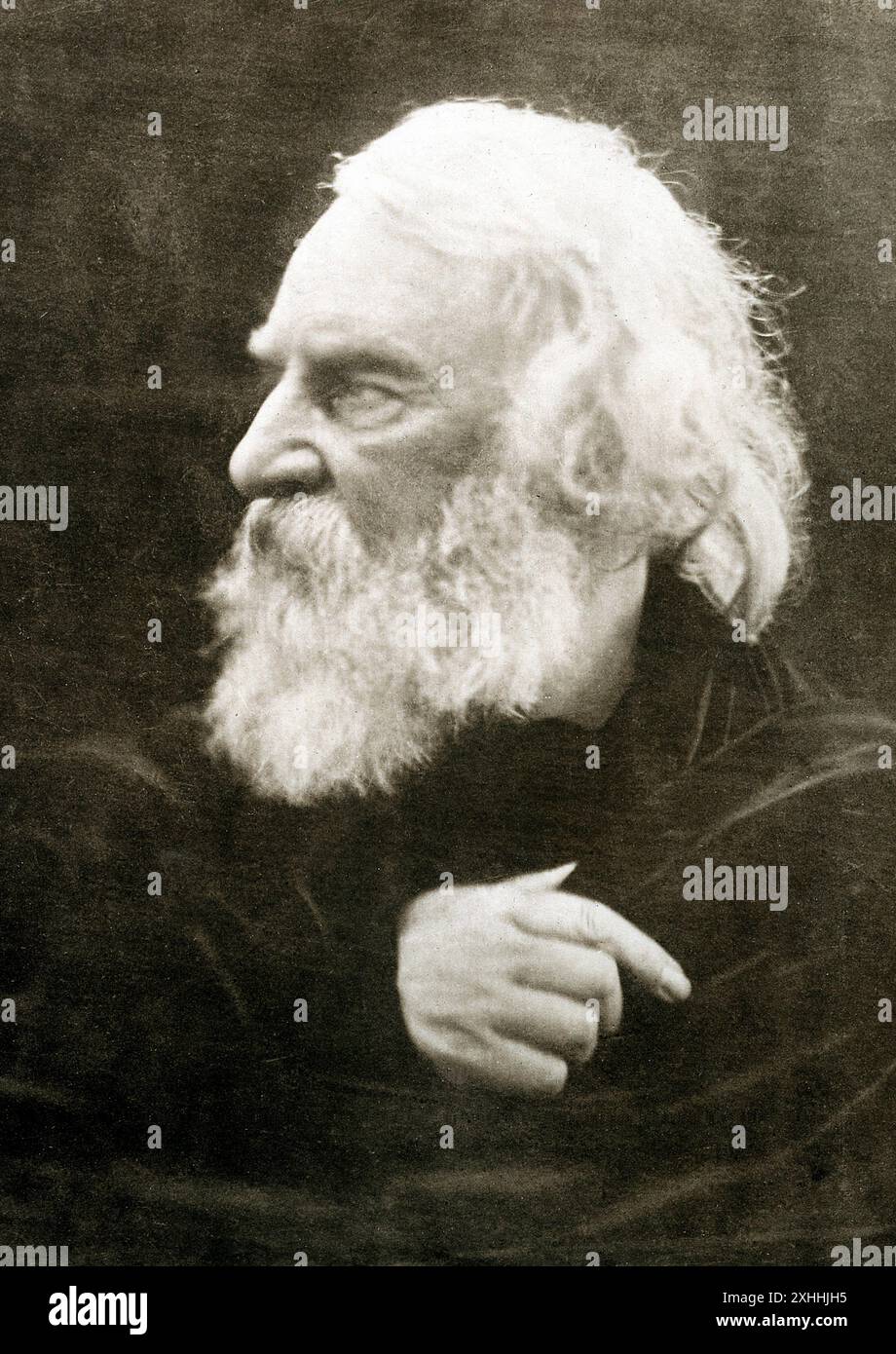 Henry Wadsworth Longfellow, photographié par Julia Margaret Cameron en 1868 Banque D'Images