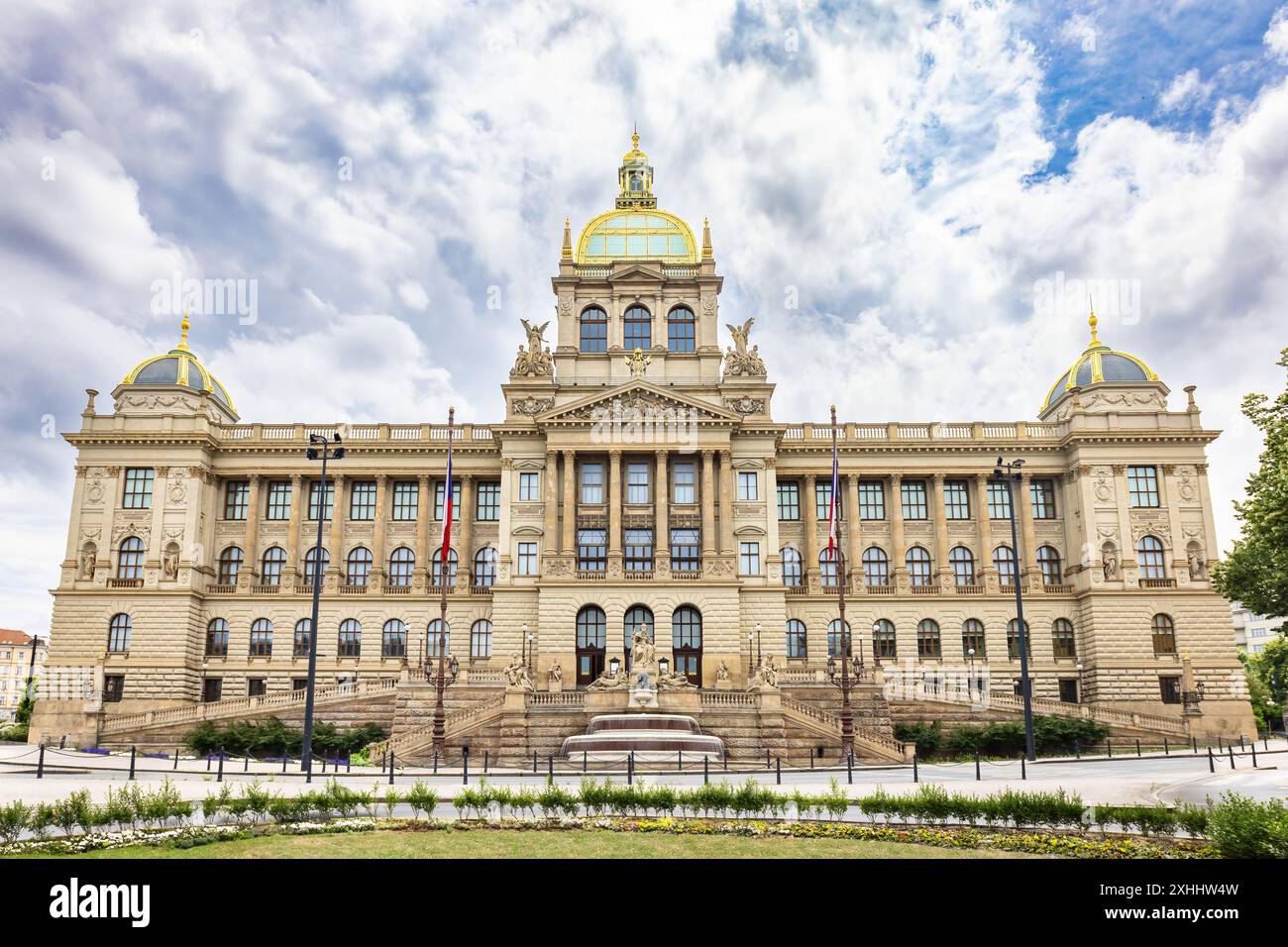 Façade du bâtiment principal du Musée national de Prague, république tchèque Banque D'Images