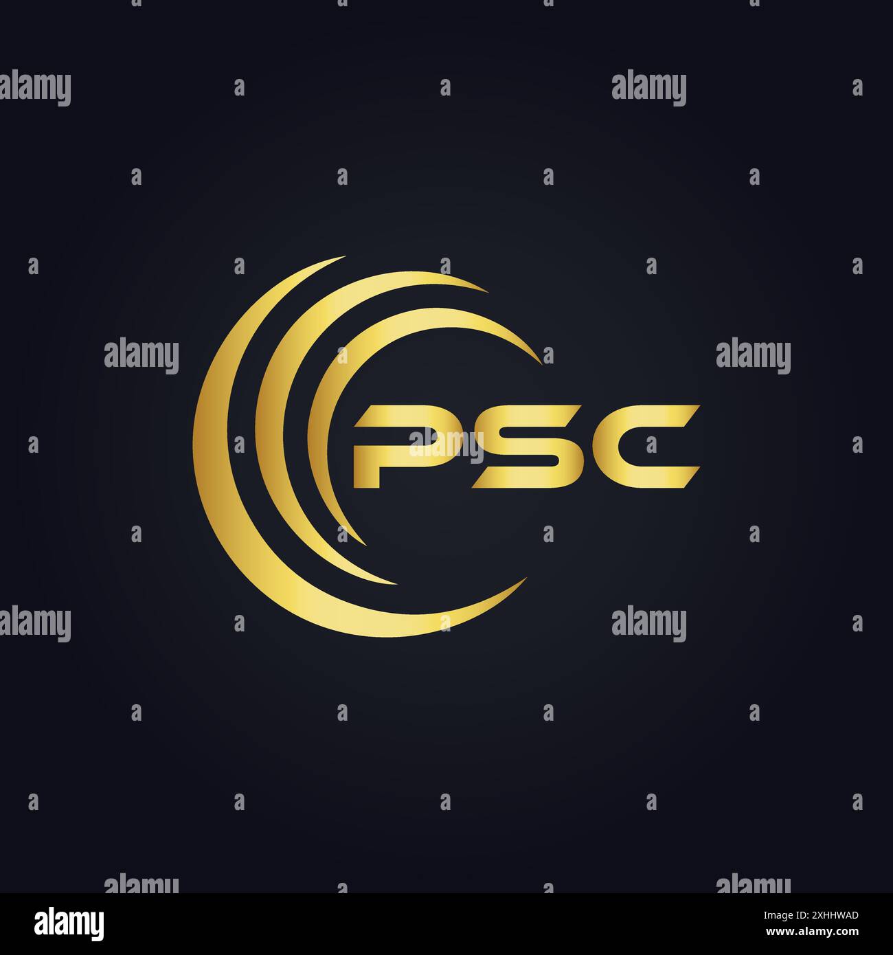 Logo PSC. CONCEPTION P S C. Lettre PSC blanche. PSC, logo P S C lettre. Conception de logo de lettre P S C en OR, LOGO D'OR, TROIS, style. ensemble de lettres logo Illustration de Vecteur