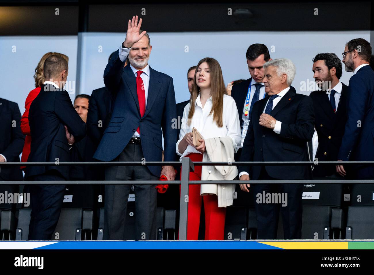 Koenig Felipe von Spanien, Prinzessin Leonor, GER, Espagne (ESP) vs Angleterre (ENG), Fussball Europameisterschaft, UEFA EURO 2024, finale, 14.07.2024 Foto : Eibner-Pressefoto/Michael Memmler Banque D'Images
