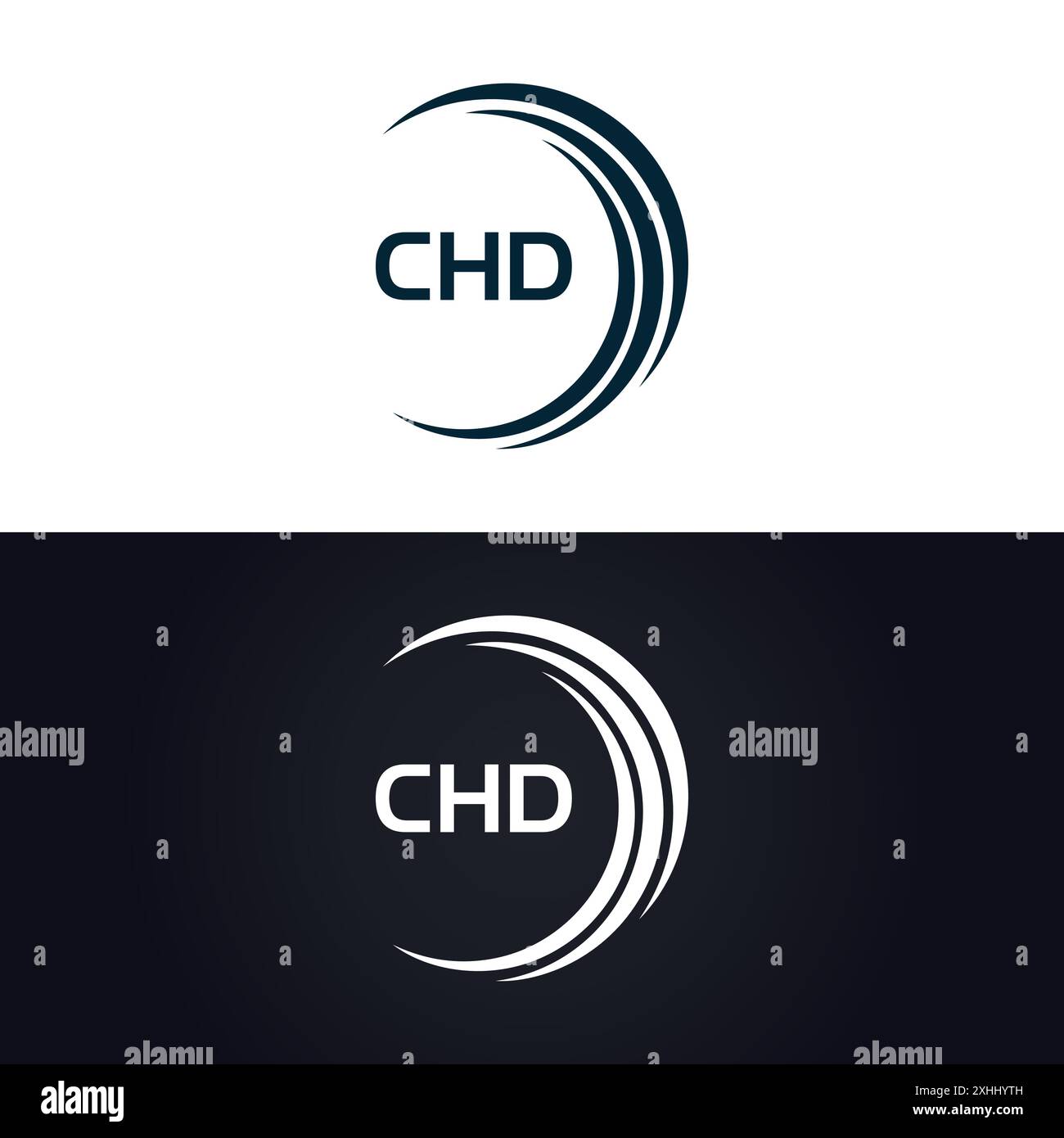 Logo CHD. CONCEPTION C H D. Lettre CHD blanche. CHD, C H d lettre logo design. Conception de logo de lettre C H d en OR, LOGO D'OR, TROIS, style. ensemble de lettres logo Illustration de Vecteur