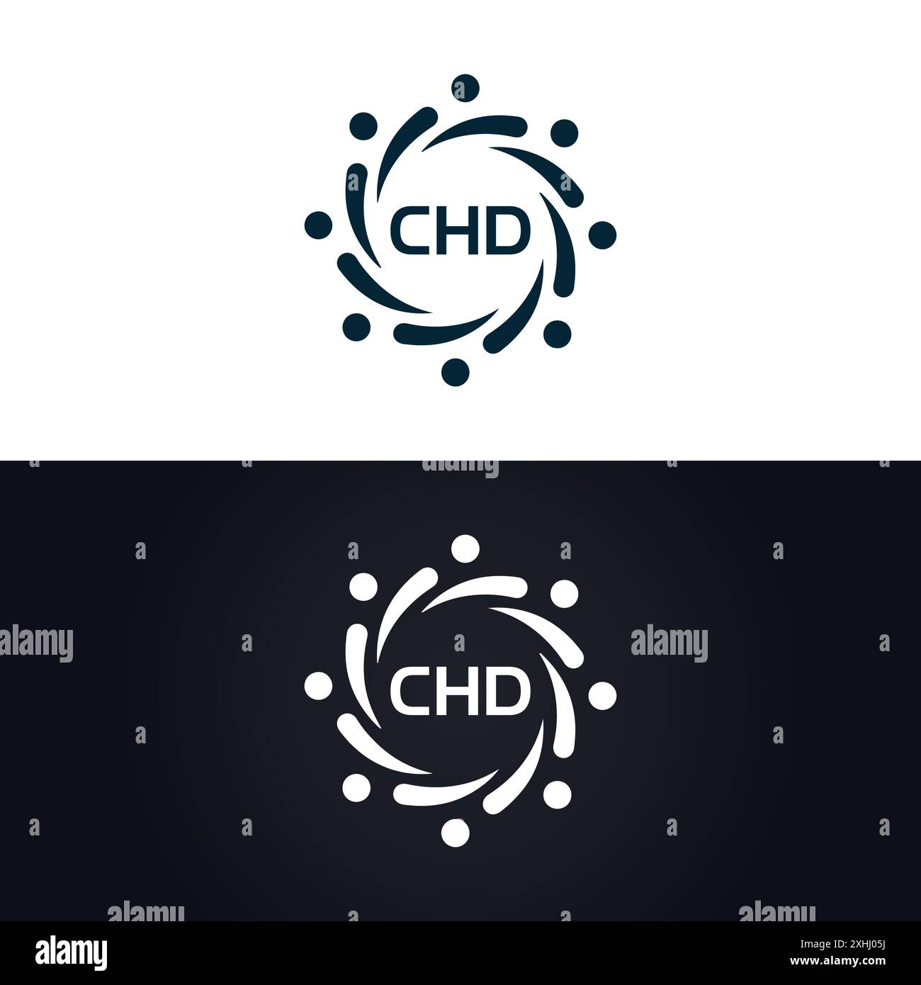 Logo CHD. CONCEPTION C H D. Lettre CHD blanche. CHD, C H d lettre logo design. Conception de logo de lettre C H d en OR, LOGO D'OR, TROIS, style. ensemble de lettres logo Illustration de Vecteur