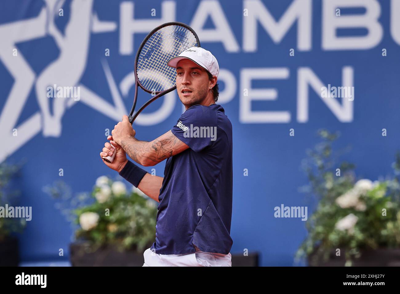 Hambourg, Hambourg, Allemagne. 13 juillet 2024. Felipe Meligeni Alves (BRA) revient avec le revers lors de l'OPEN DE HAMBOURG - ATP500, Tennis masculin (crédit image : © Mathias Schulz/ZUMA Press Wire) USAGE ÉDITORIAL SEULEMENT! Non destiné à UN USAGE commercial ! Banque D'Images