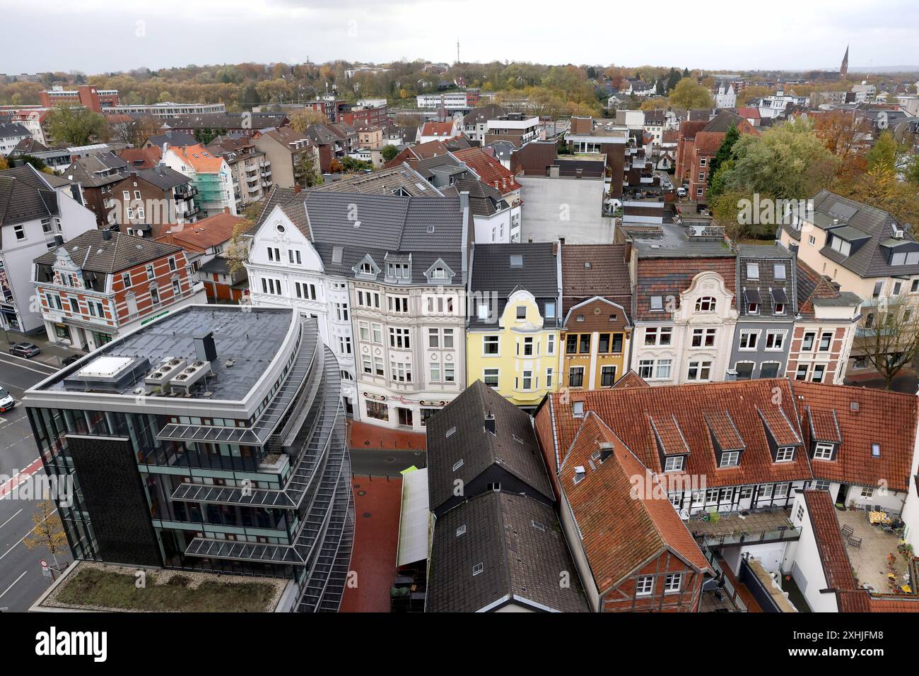 14.11.2023 Recklinghausen Blick auf die City von oben . *** 14 11 2023 Recklinghausen vue de la ville d'en haut Banque D'Images