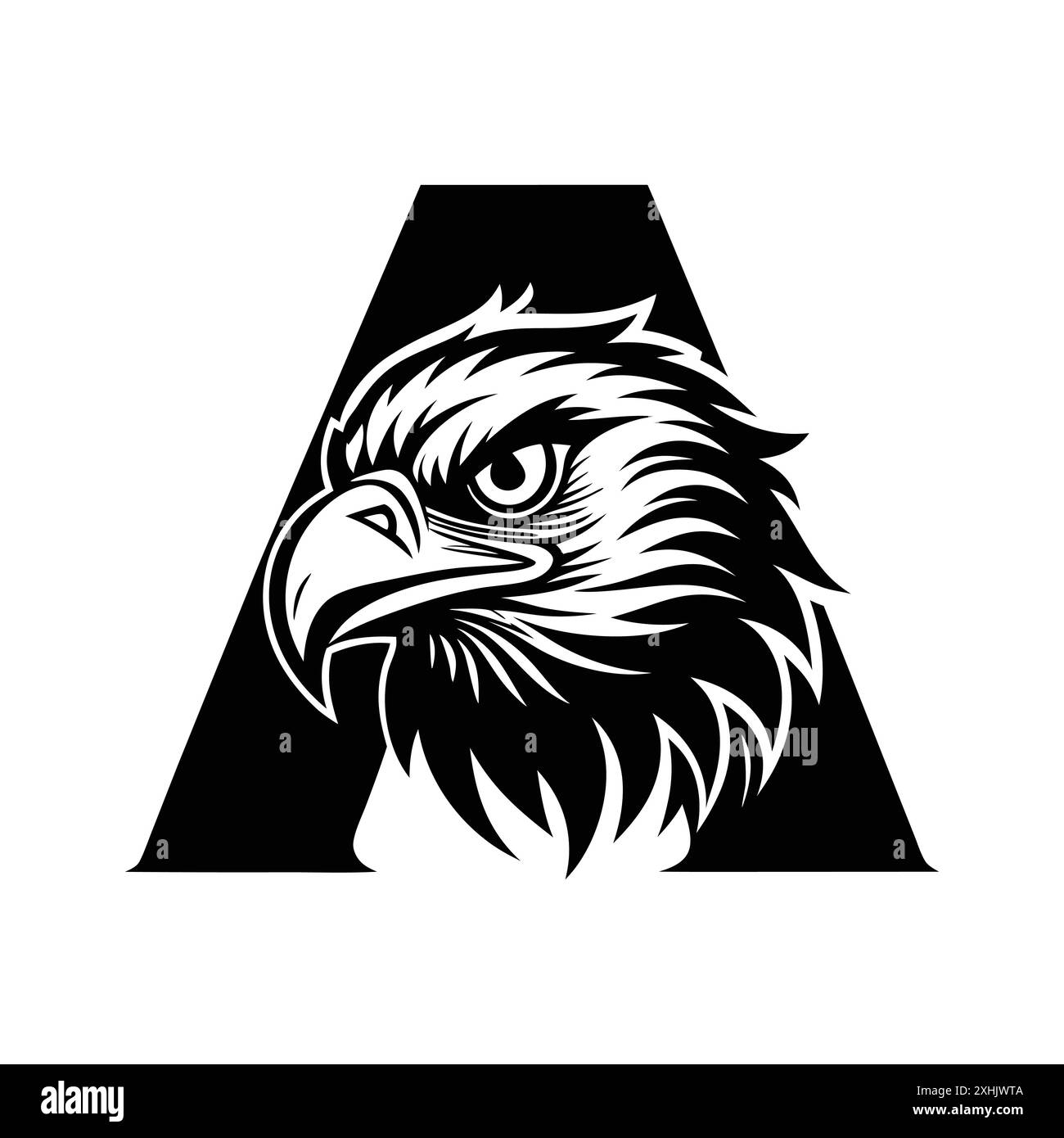 Lettre A modèle vectoriel de conception de logo Eagle. Illustration de Vecteur