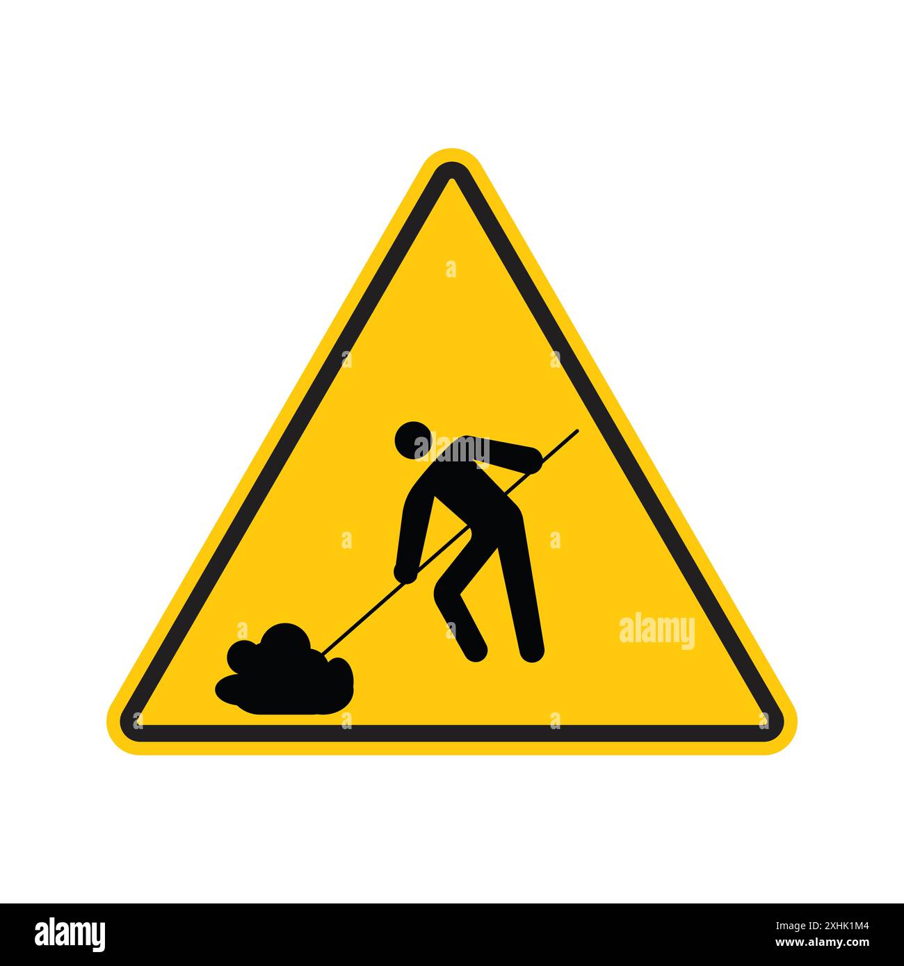 Sous le signe de construction vecteur d'art de ligne noire en noir et blanc contour set signe de collection Illustration de Vecteur