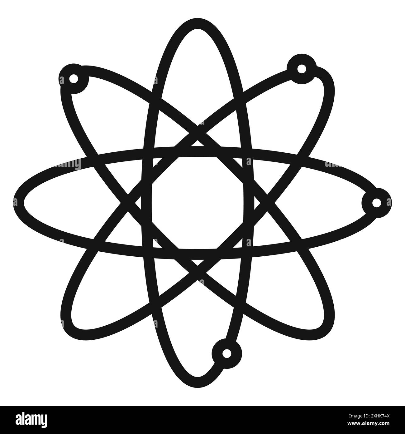 Icône physique vecteur d'art de ligne noire dans le signe de collection d'ensemble de contour noir et blanc Illustration de Vecteur