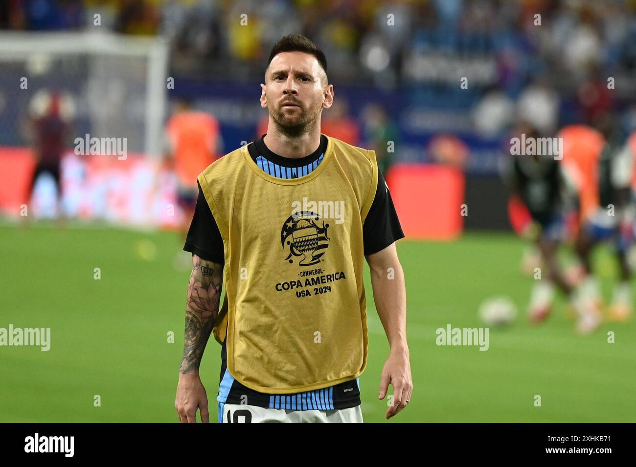 14 juillet 2024 : Miami Gardens, Floride, Etats-Unis : Lionel Messi d'Argentine, Copa America finals match entre Columbia et l'Argentine au Hard Rock Stadium de Miami Gardens, Fla. Banque D'Images