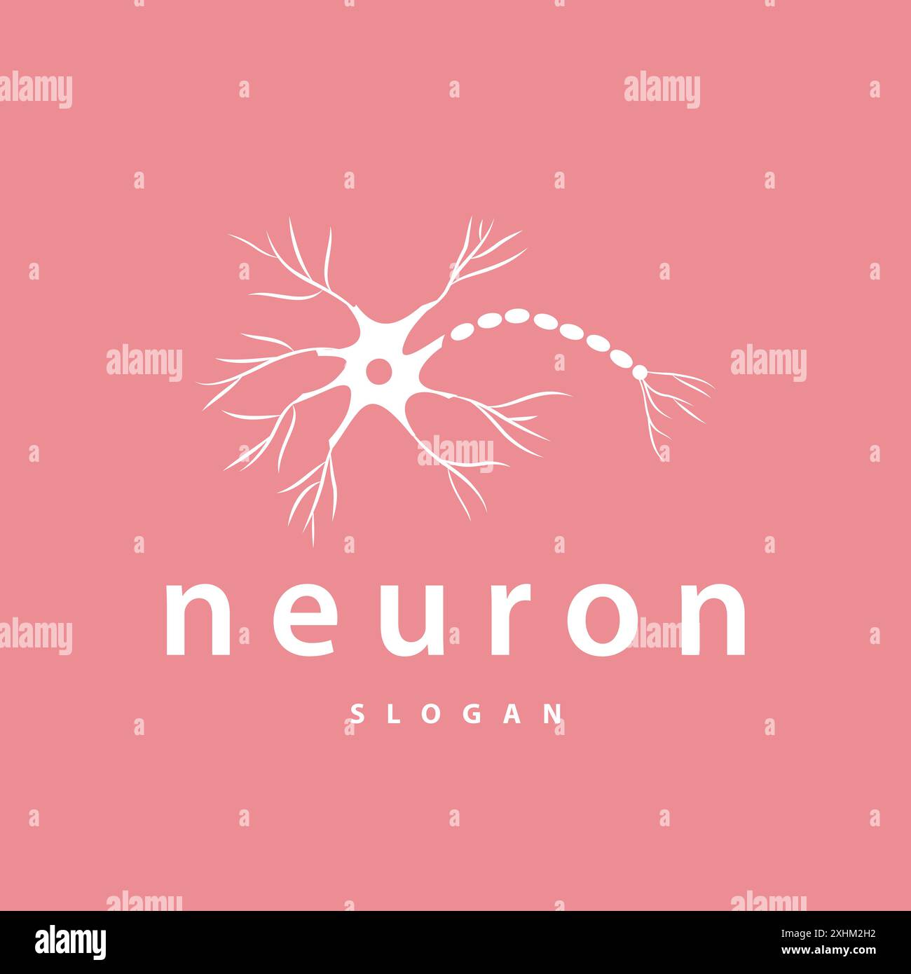 Logo Neuron, Neuron nerf ou Vector d'algues conception de molécules abstraites, illustration de modèle Illustration de Vecteur