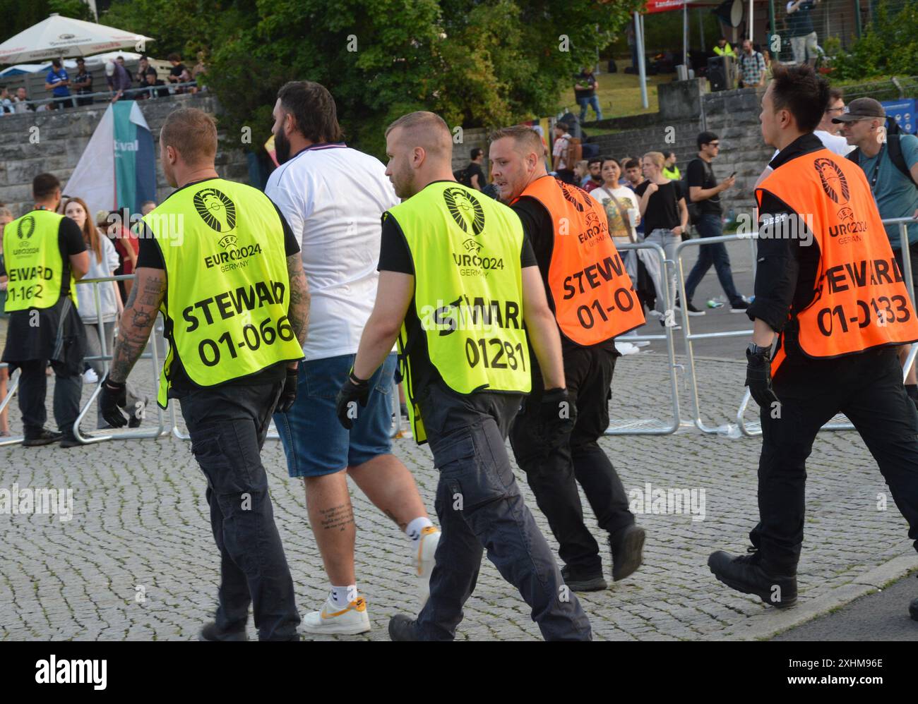 Berlin, Allemagne - 14 juillet 2024 - finale de football UEFA Euro 2024 Angleterre vs Espagne - en dehors de l'Olympiastadion. (Photo de Markku Rainer Peltonen) Banque D'Images