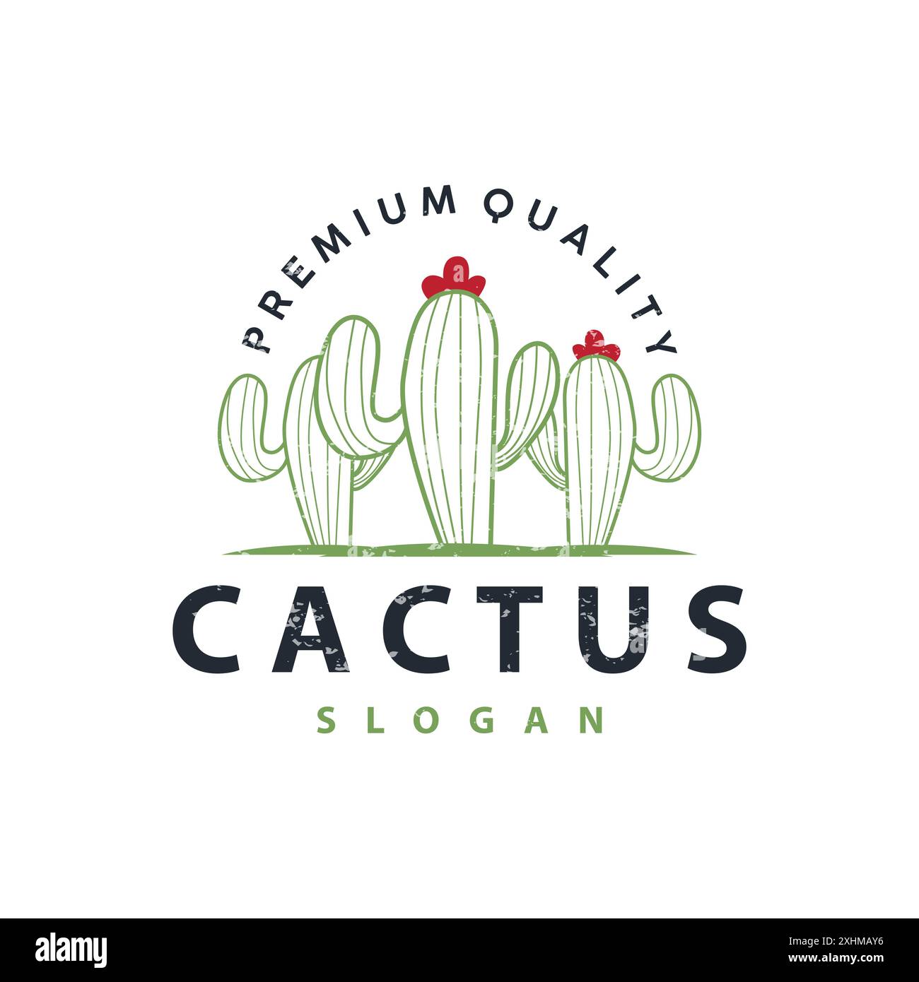 Cactus logo vecteur Desert Green Plant design élégant symbole de style illustration d'icône Illustration de Vecteur