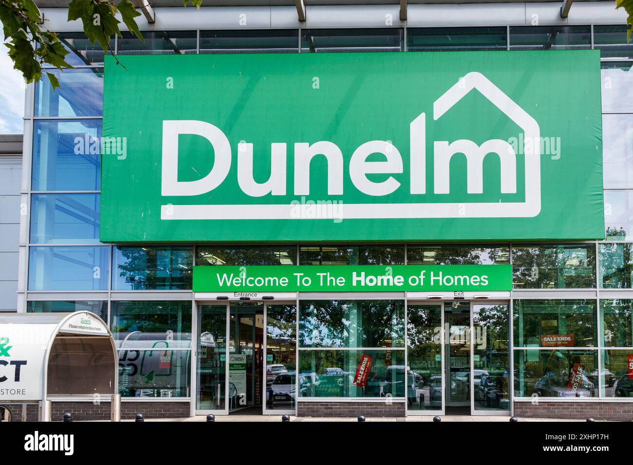 Dunelm, un point de vente de produits de soins à domicile au Staples Corner Retail Park, dans le nord de Londres, au Royaume-Uni Banque D'Images
