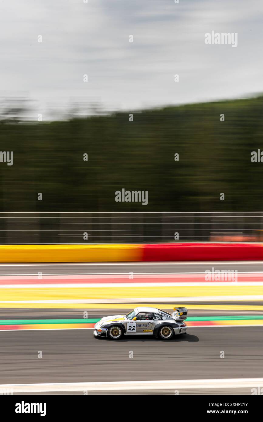 Franchorchamps, Belgique, juin 29 2024, #22 Sebastian Glaser DE) - Porsche 993 GT2 Evo/1999 lors des 24 heures CrowdStrike Spa 2024, édition centenaire Banque D'Images