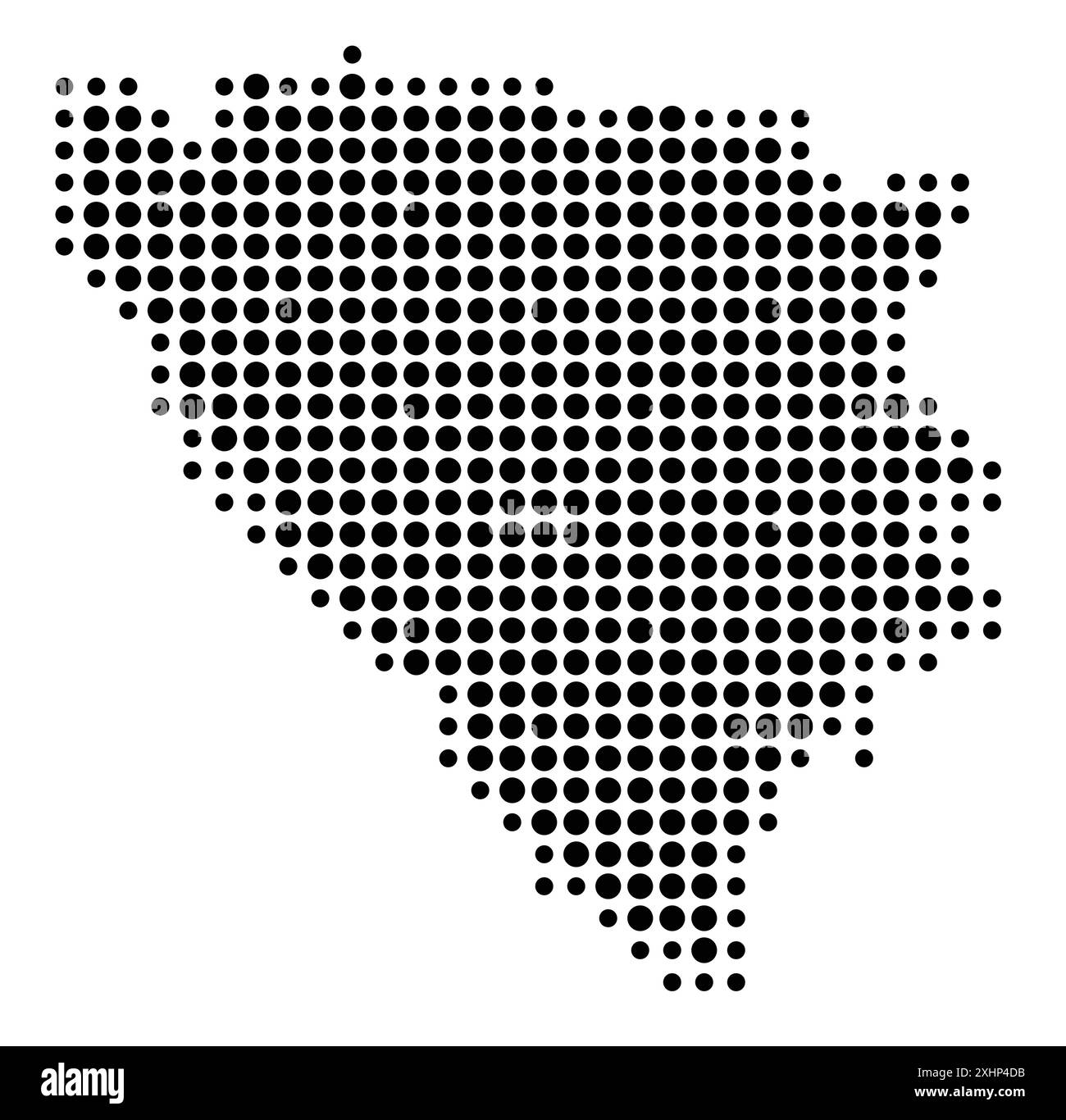 Carte abstraite de la Bosnie-Herzégovine montrant la région du pays avec un motif de cercles noirs Illustration de Vecteur Carte abstraite de la Bosnie-Herzégovine montrant la région du pays avec un motif de cercles noirs Illustration de Vecteur