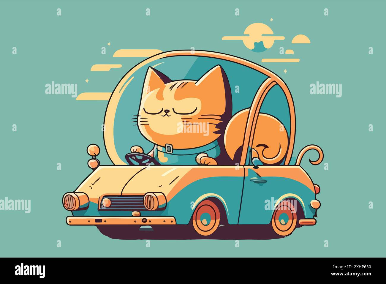 Illustration d'un véhicule à vecteur Cat Illustration de Vecteur