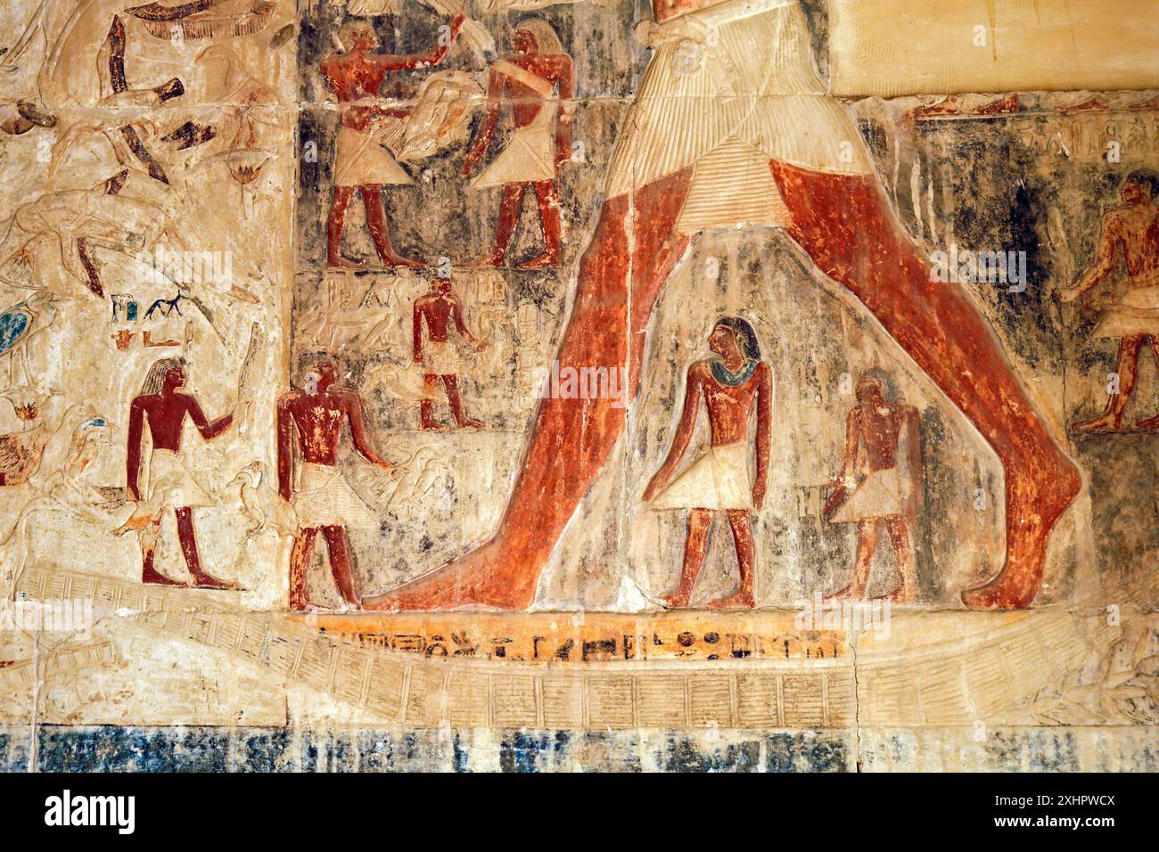 Égypte, basse Égypte, Saqqara, complexe funéraire de Saqqara, classé au patrimoine mondial de l'UNESCO, le Mastaba (tombeau) de Nikauisesi, date du règne de Kin Banque D'Images