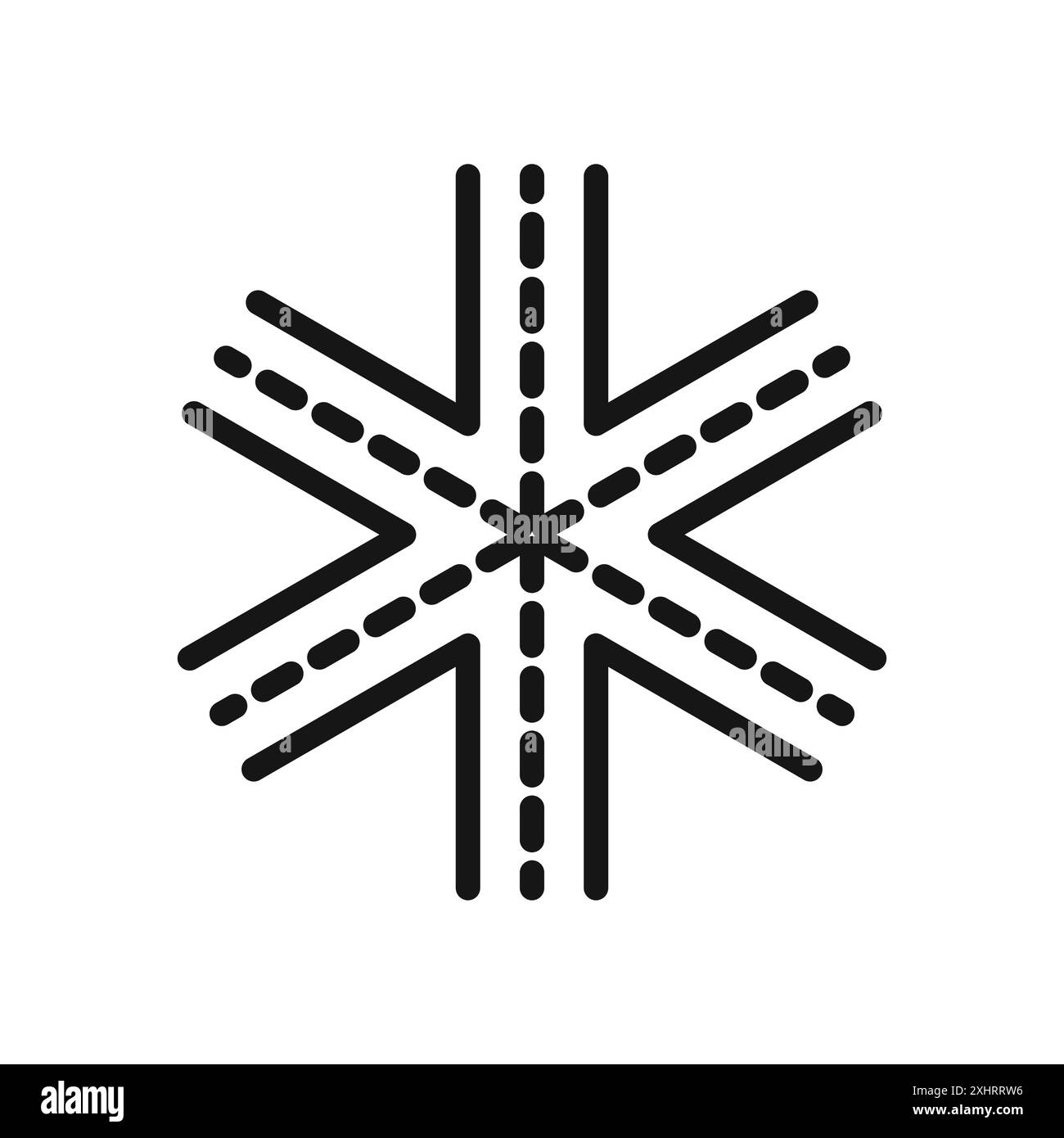 Icône de jonction à plusieurs niveaux vecteur d'art de ligne noire en noir et blanc de définir le signe de collection Illustration de Vecteur