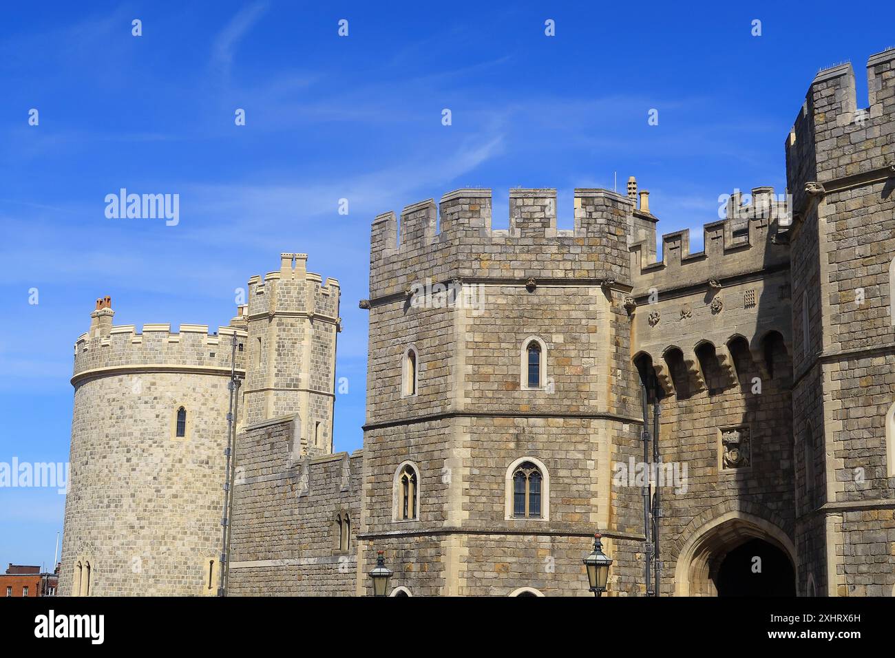 Tour de Salisbury et porte du roi Henri VIII au château de Windsor Banque D'Images