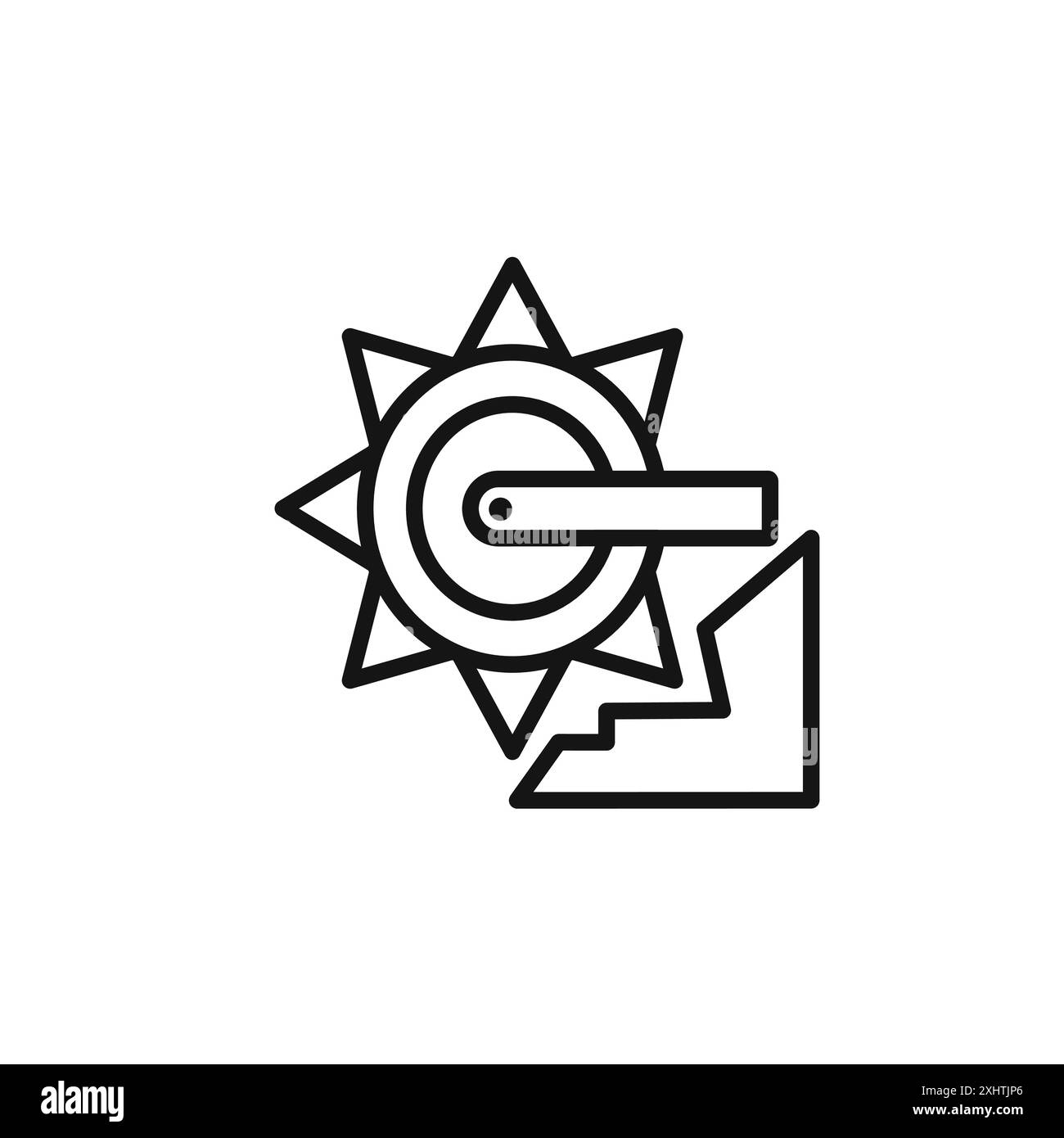 collection de contour d'icône d'excavatrice de roue de godet ou ensemble en noir et blanc Illustration de Vecteur