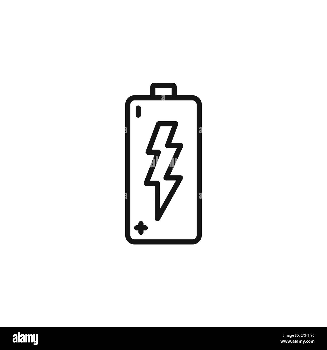 Icône de charge de la batterie de la collection ou ensemble en noir et blanc Illustration de Vecteur