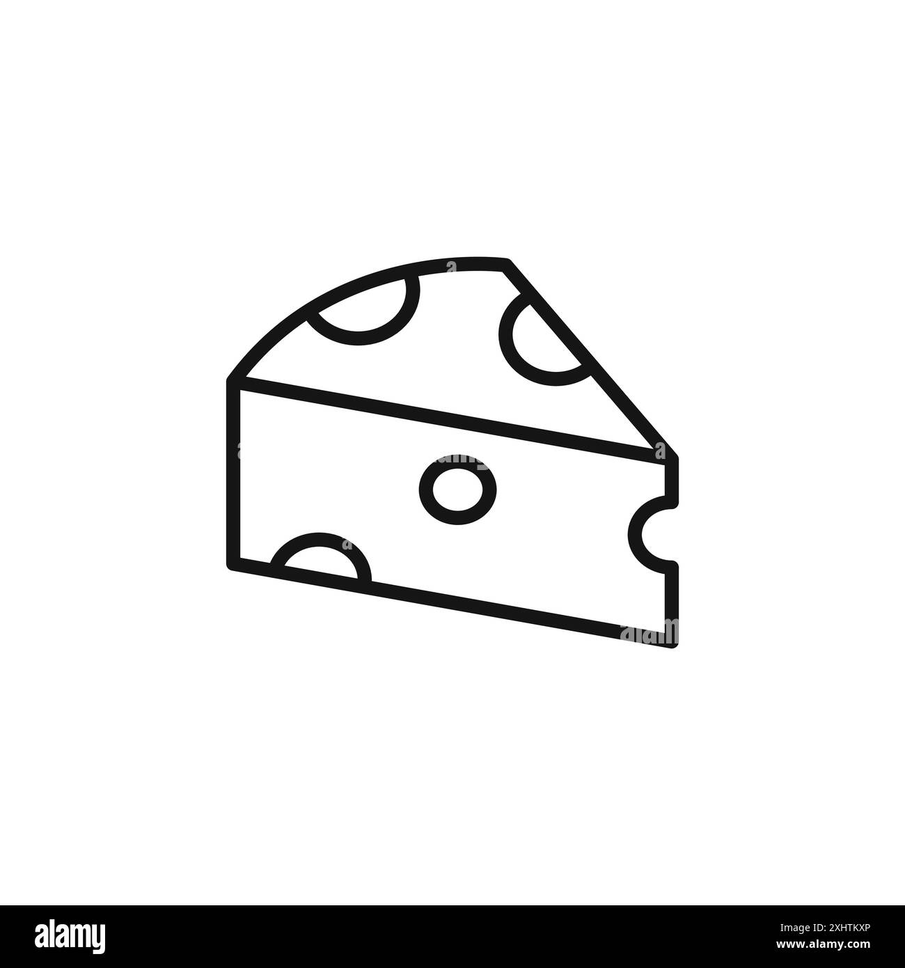 collection de contour d'icône de fromage ou ensemble en noir et blanc Illustration de Vecteur