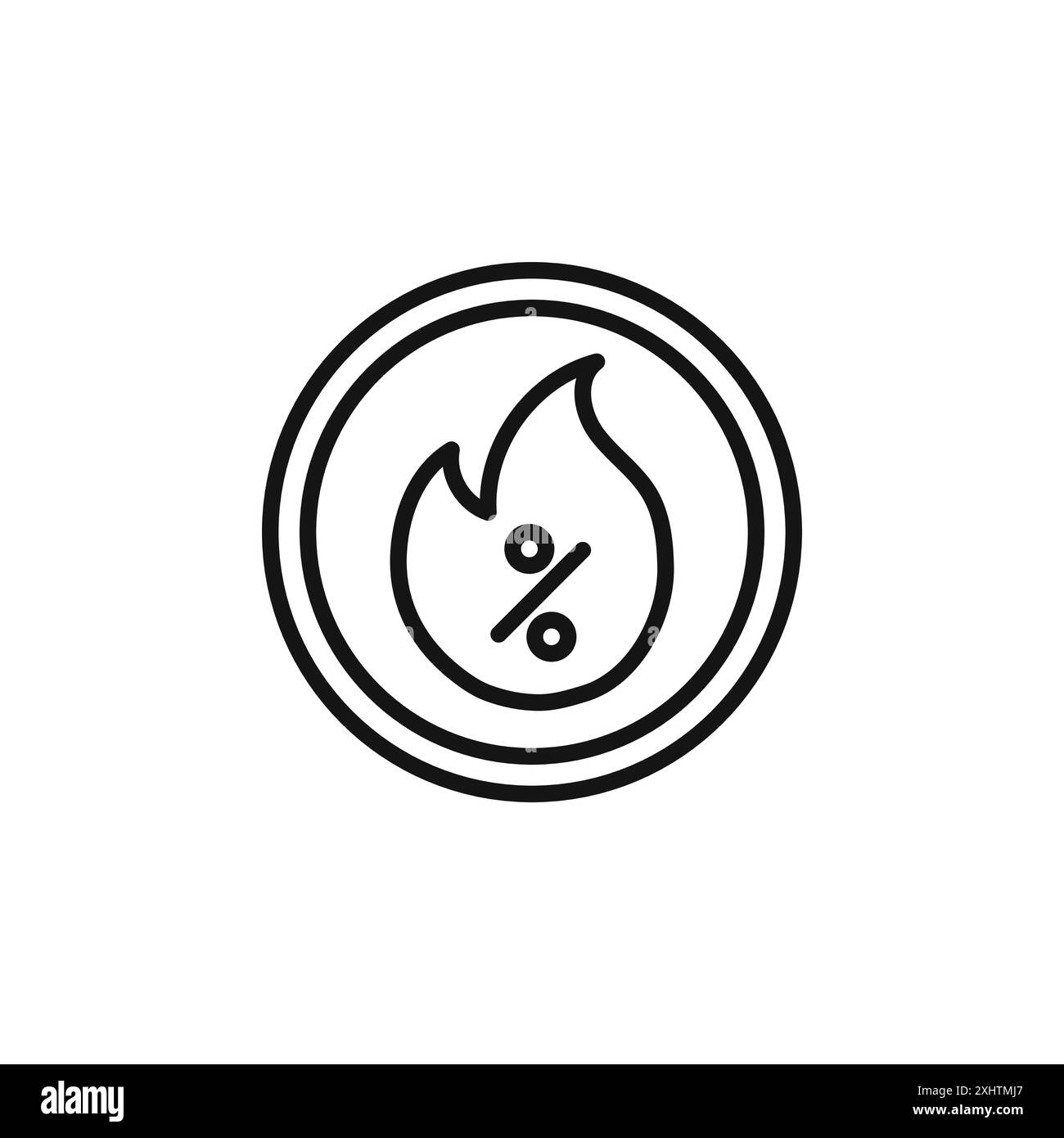 Collection ou ensemble d'icônes Hot Deal en noir et blanc Illustration de Vecteur