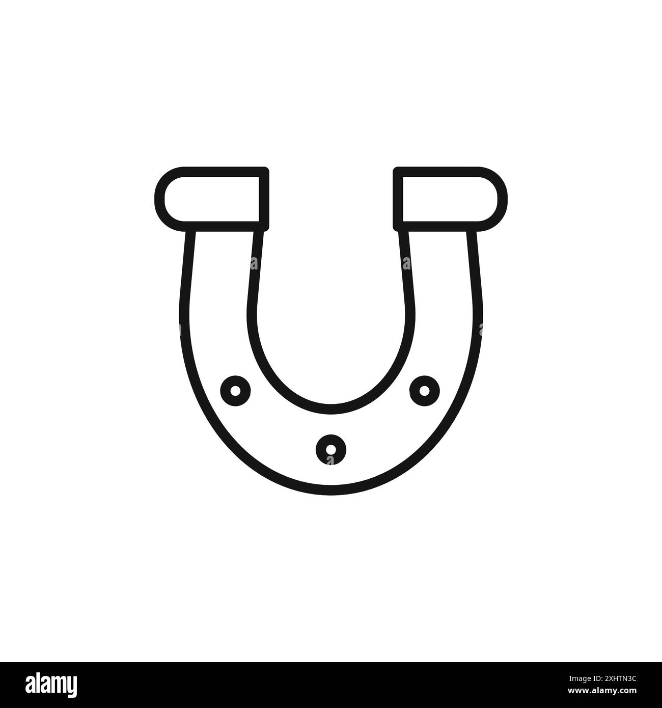 Collection de contour d'icône de fer à cheval ou ensemble en noir et blanc Illustration de Vecteur