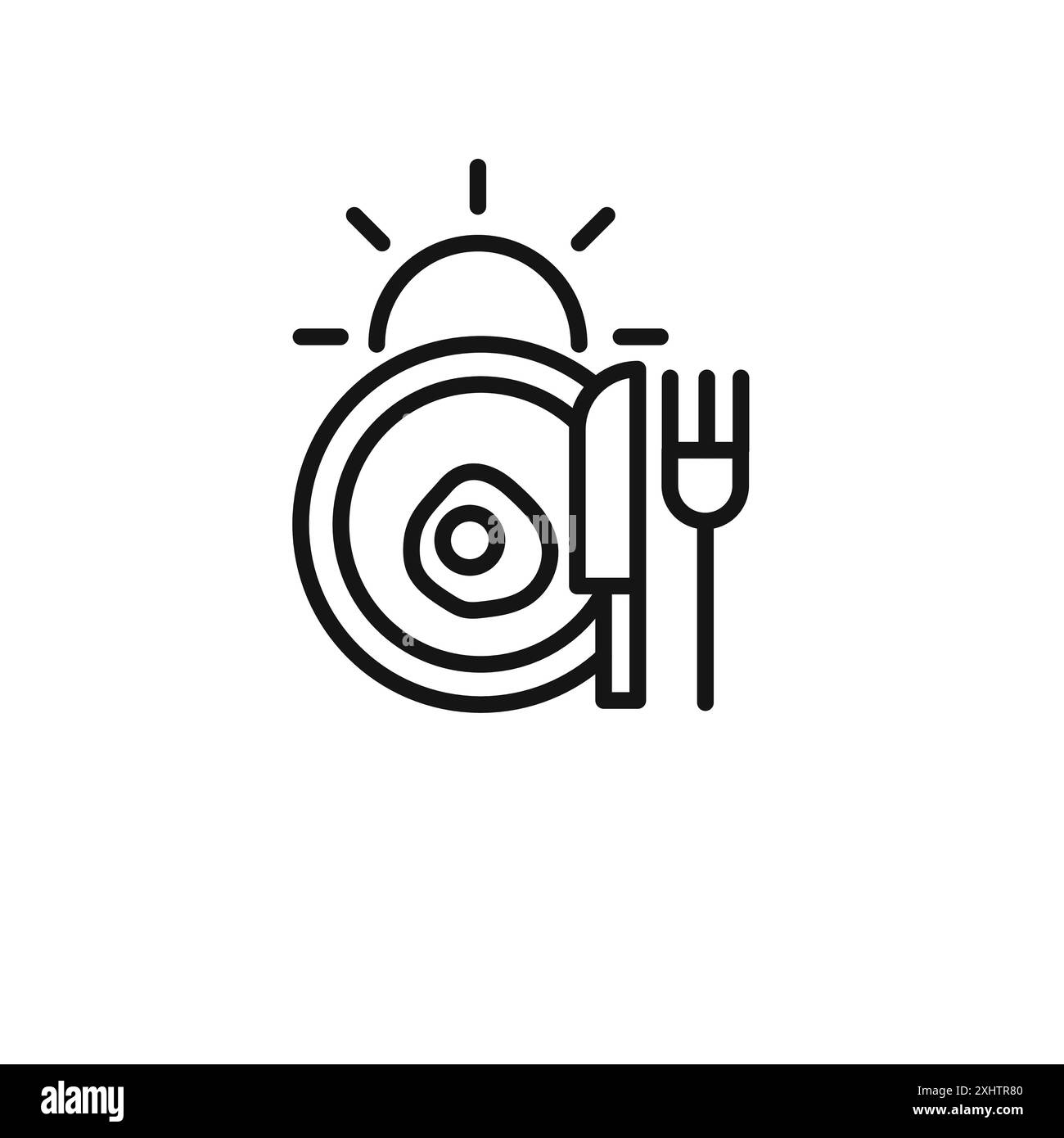 Sunrise Breakfast Icon Outline collection ou ensemble en noir et blanc Illustration de Vecteur Sunrise Breakfast Icon Outline collection ou ensemble en noir et blanc Illustration de Vecteur