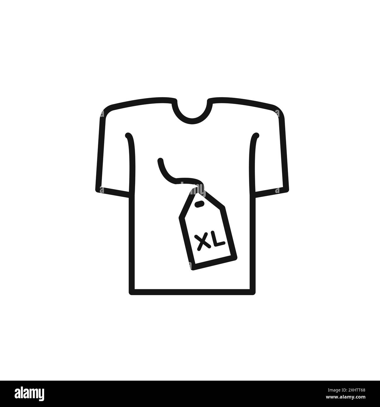 XL Chemise Size Icon Outline collection ou ensemble en noir et blanc Illustration de Vecteur