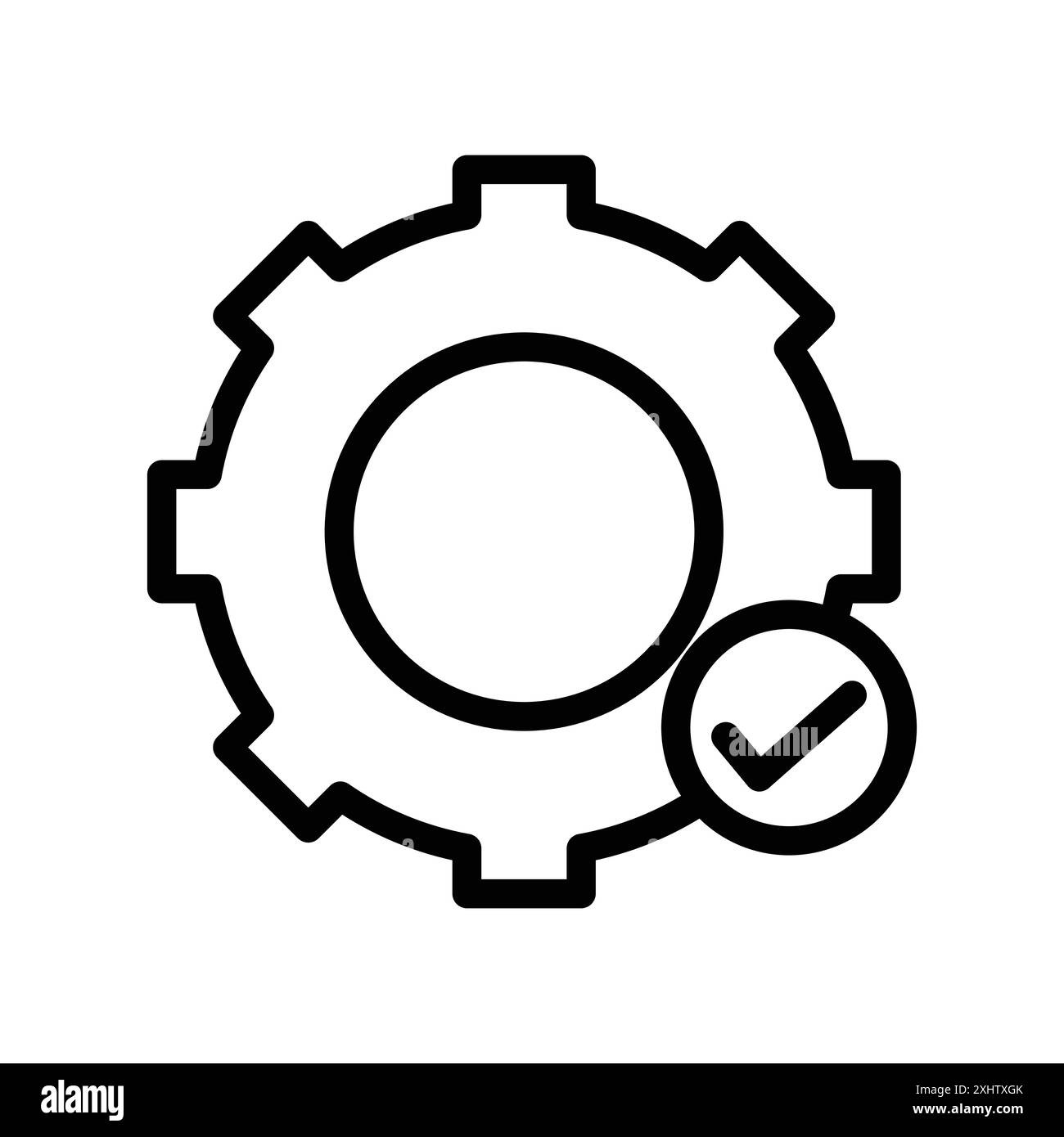 Easy installation icône linéaire logo Mark Set collection en noir et blanc pour le web Illustration de Vecteur