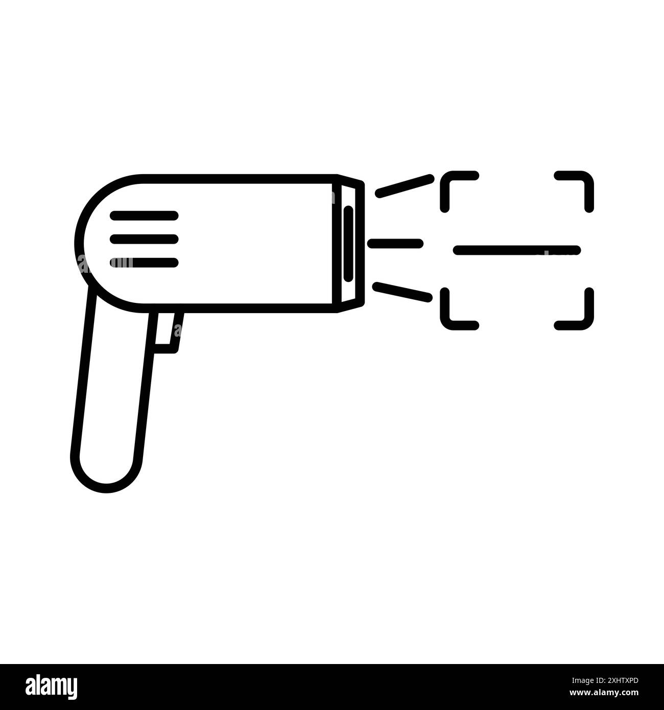 Icône de lecteur de code-barres marque de logo linéaire collection en noir et blanc pour le Web Illustration de Vecteur