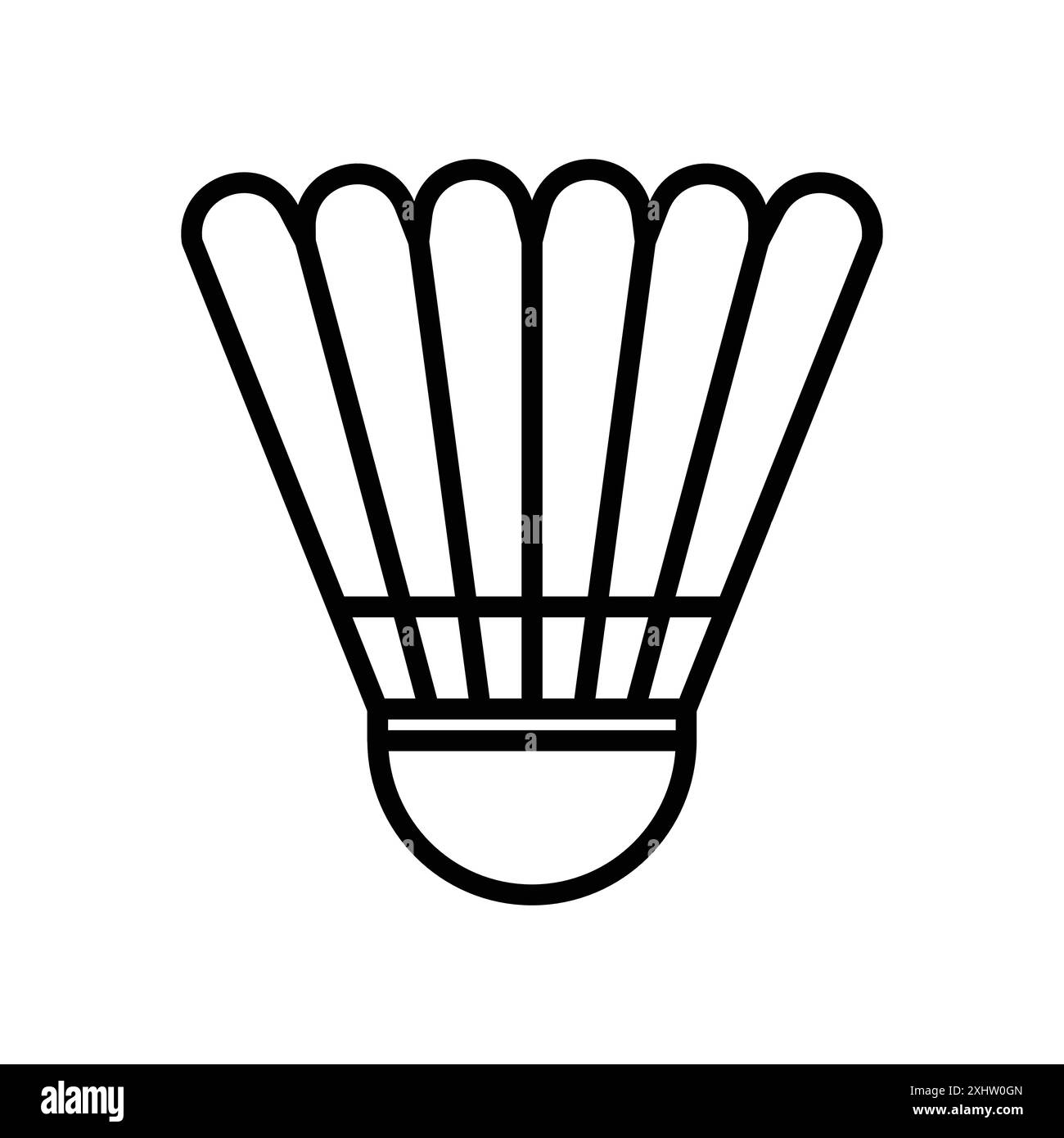 Shutlecock icône linéaire logo Mark Set collection en noir et blanc pour le web Illustration de Vecteur