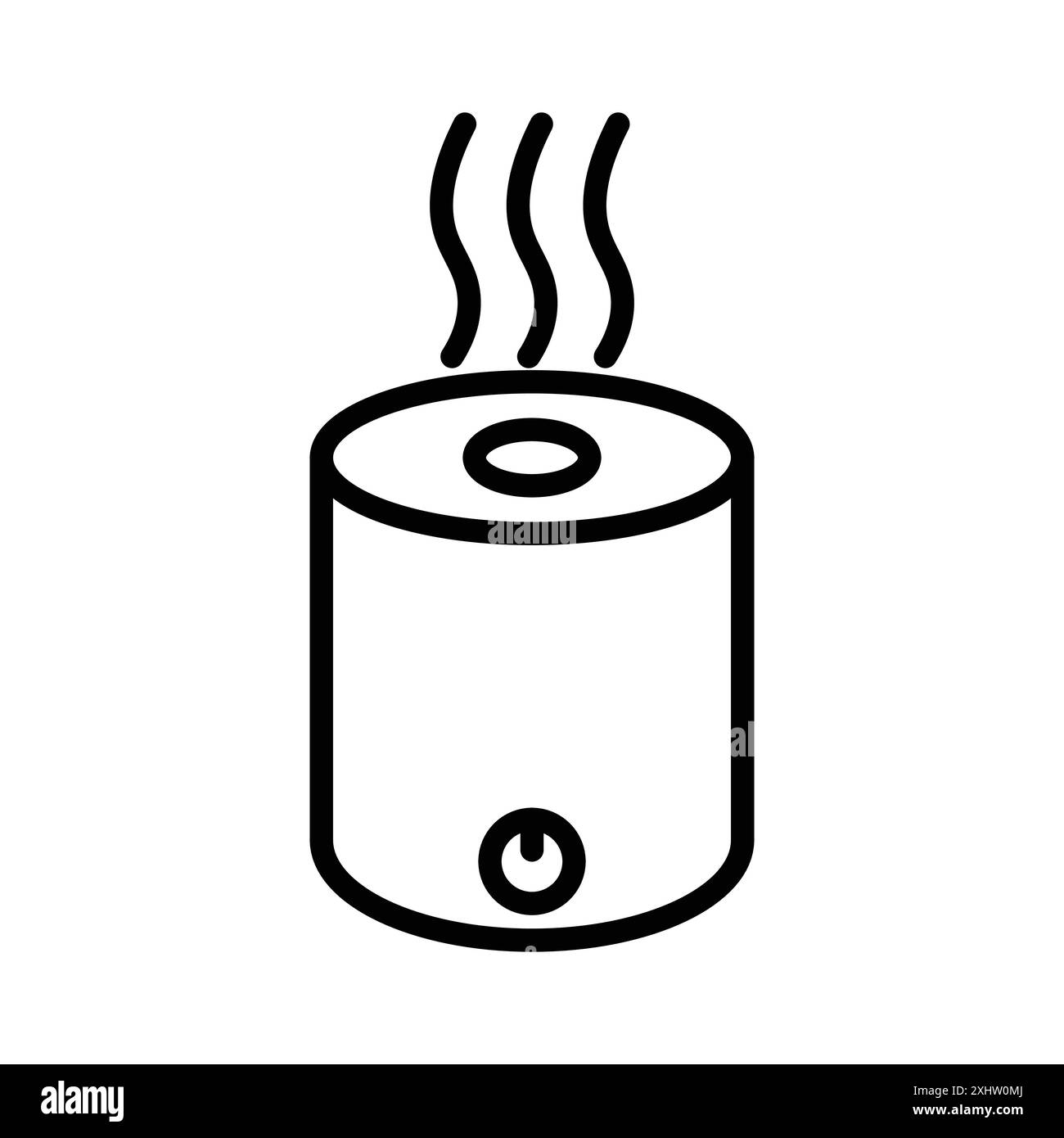 Humidificateur icône linéaire marque de logo ensemble collection en noir et blanc pour le Web Illustration de Vecteur