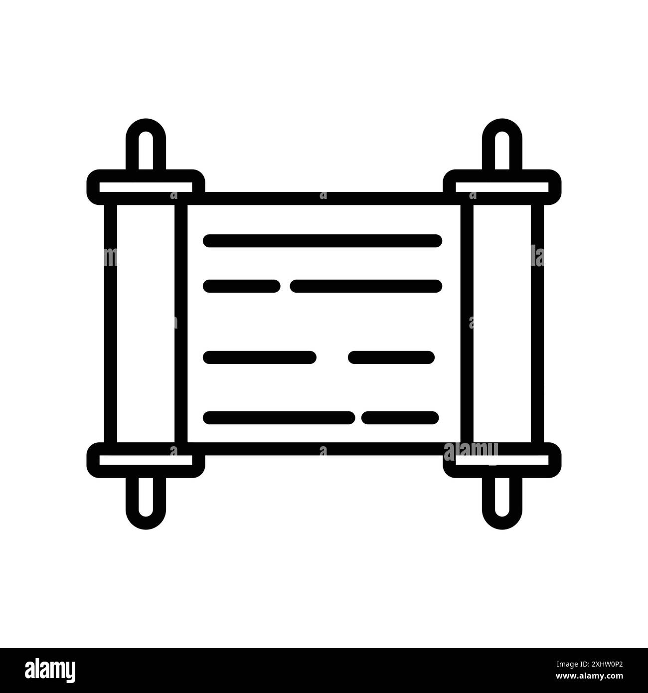 Torah Icon Linear logo Mark Set collection en noir et blanc pour le web Illustration de Vecteur