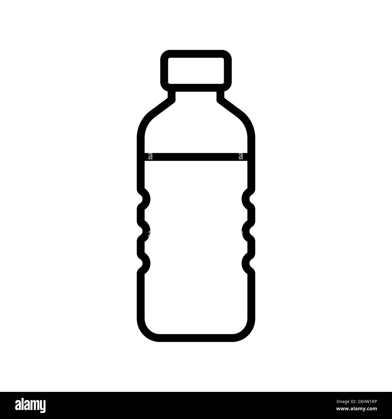 modèle de conception de vecteur d'icône de bouteille d'eau en fond blanc Illustration de Vecteur