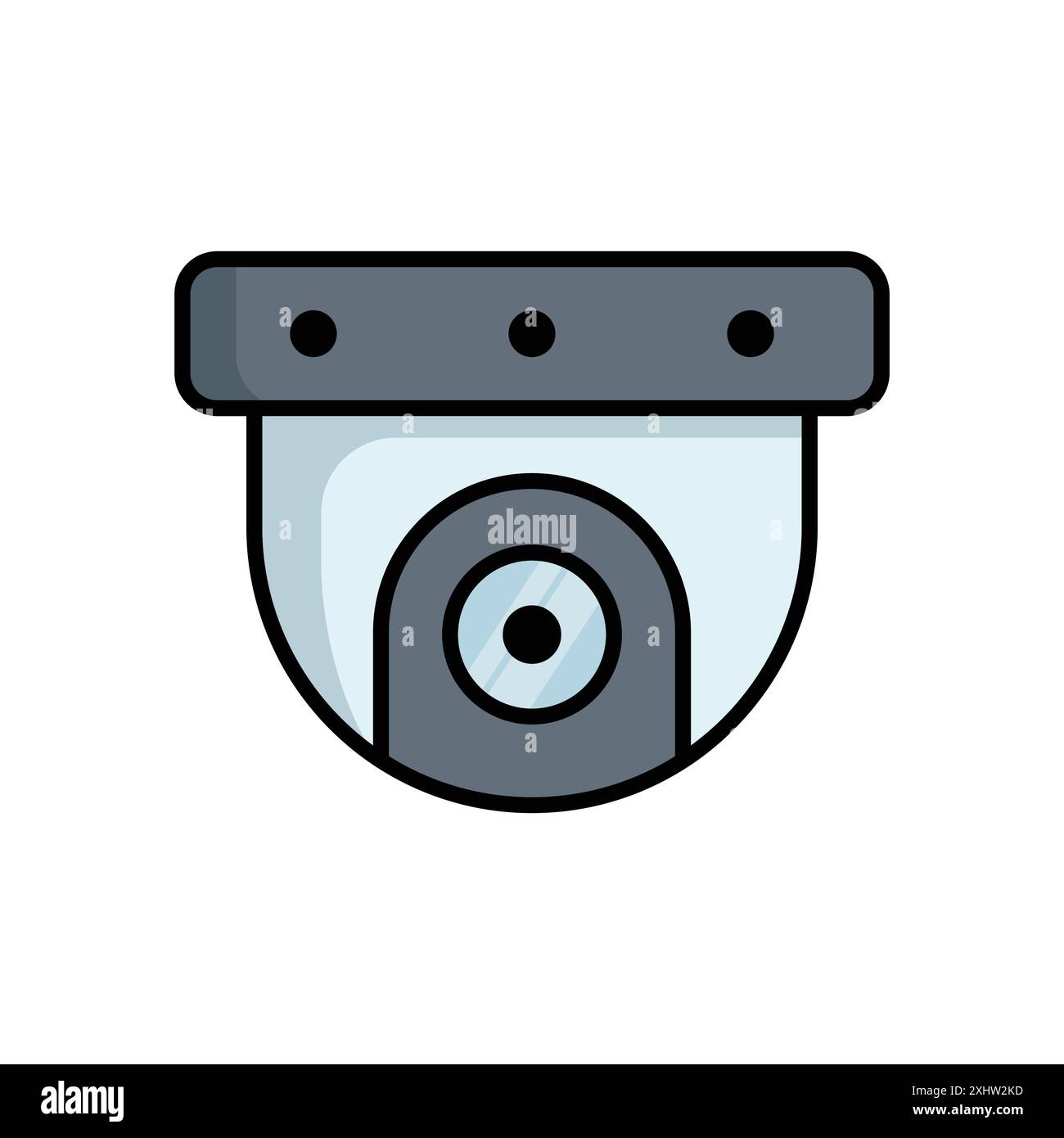 modèle de conception de vecteur d'icône de caméra de sécurité en fond blanc Illustration de Vecteur