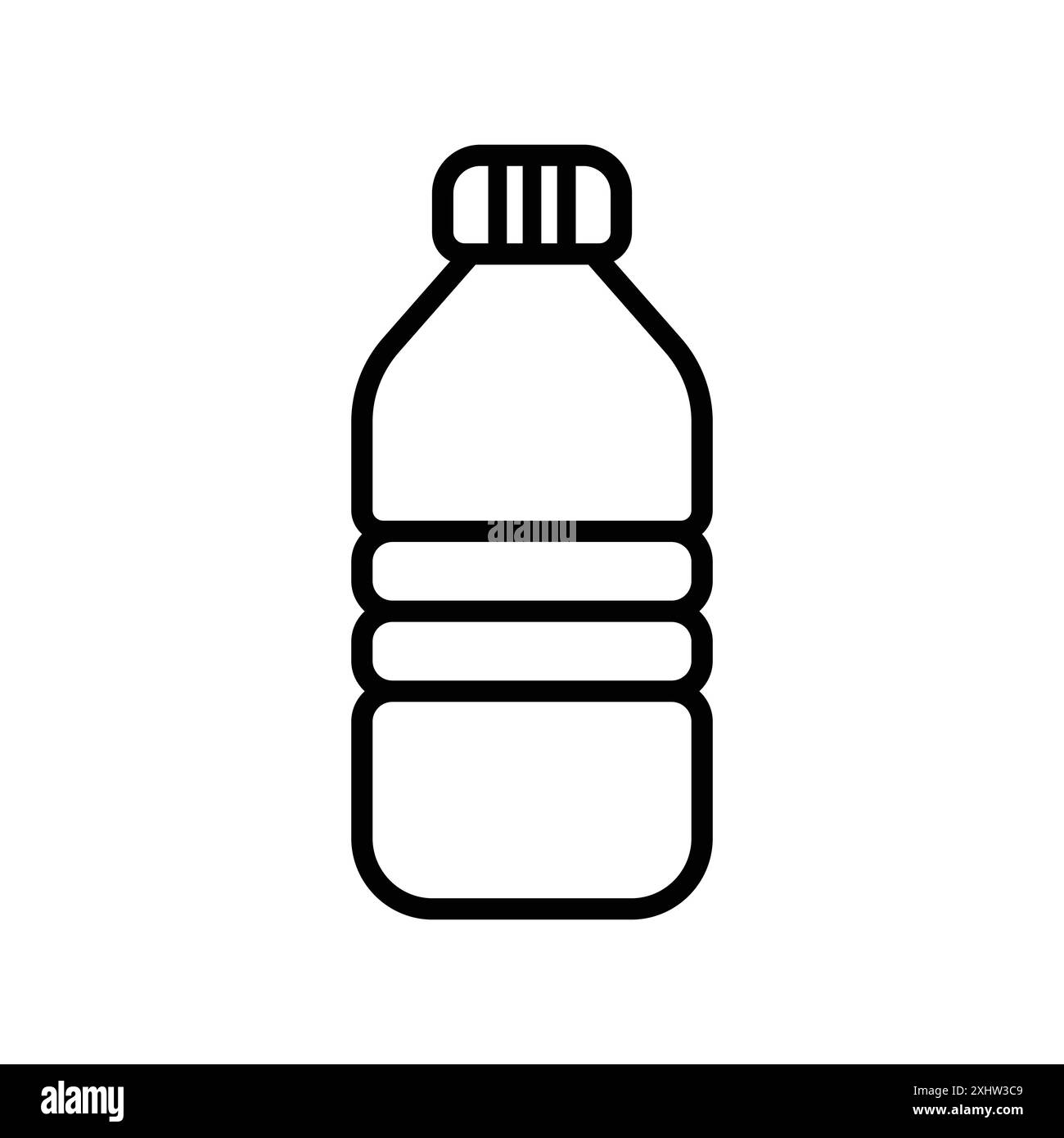 modèle de conception de vecteur d'icône de bouteille d'eau en fond blanc Illustration de Vecteur