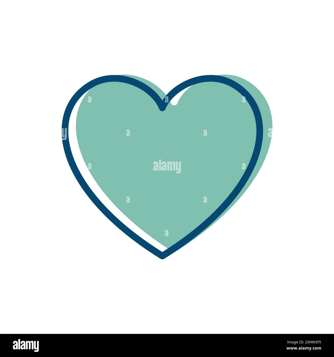 modèle de conception de vecteur d'icône de coeur en fond blanc Illustration de Vecteur