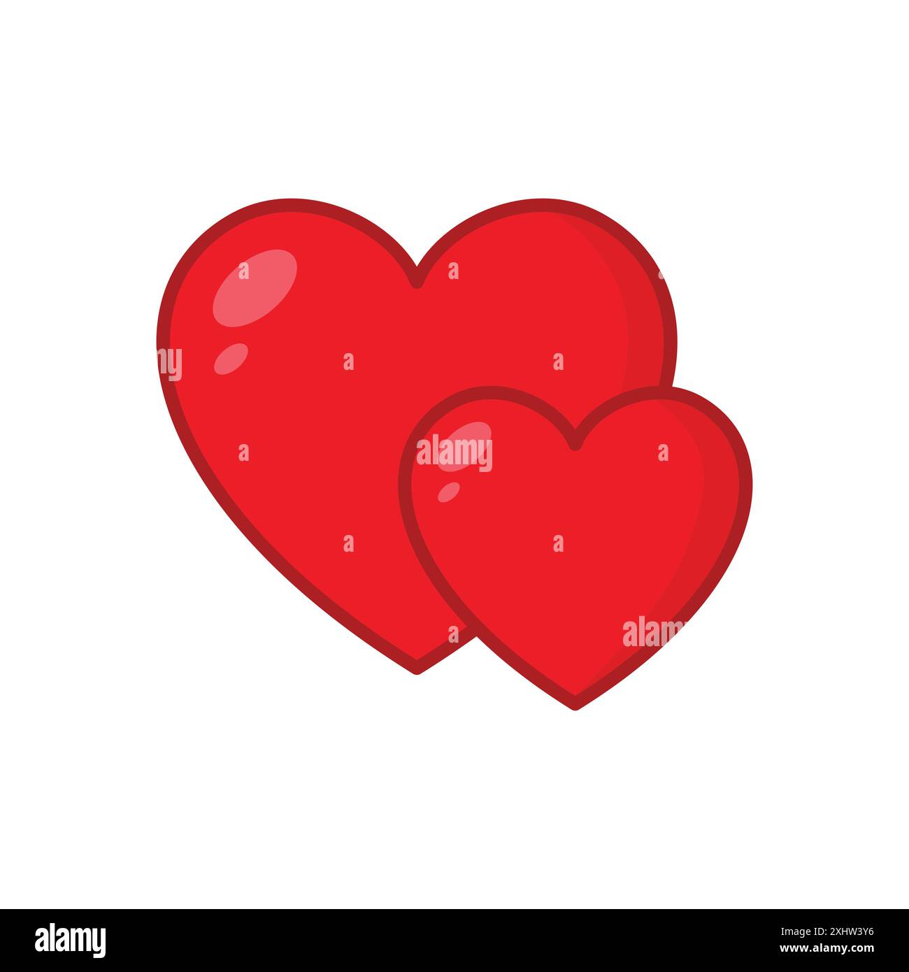 modèle de conception de vecteur d'icône de coeur en fond blanc Illustration de Vecteur