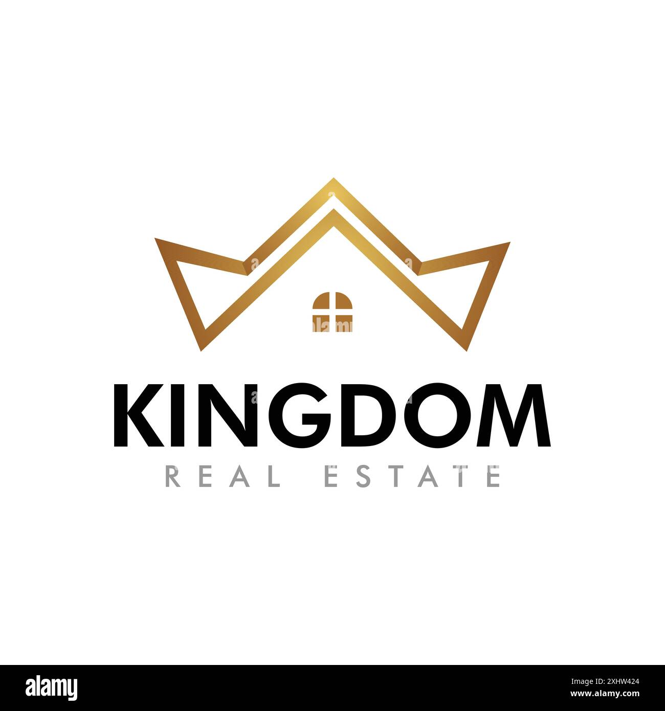 Kingdom Real Estate Home Residence Business modèle de logo simple Illustration de Vecteur
