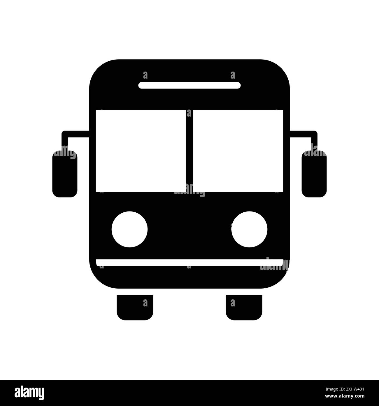 modèle de conception de vecteur d'icône de bus en fond blanc Illustration de Vecteur