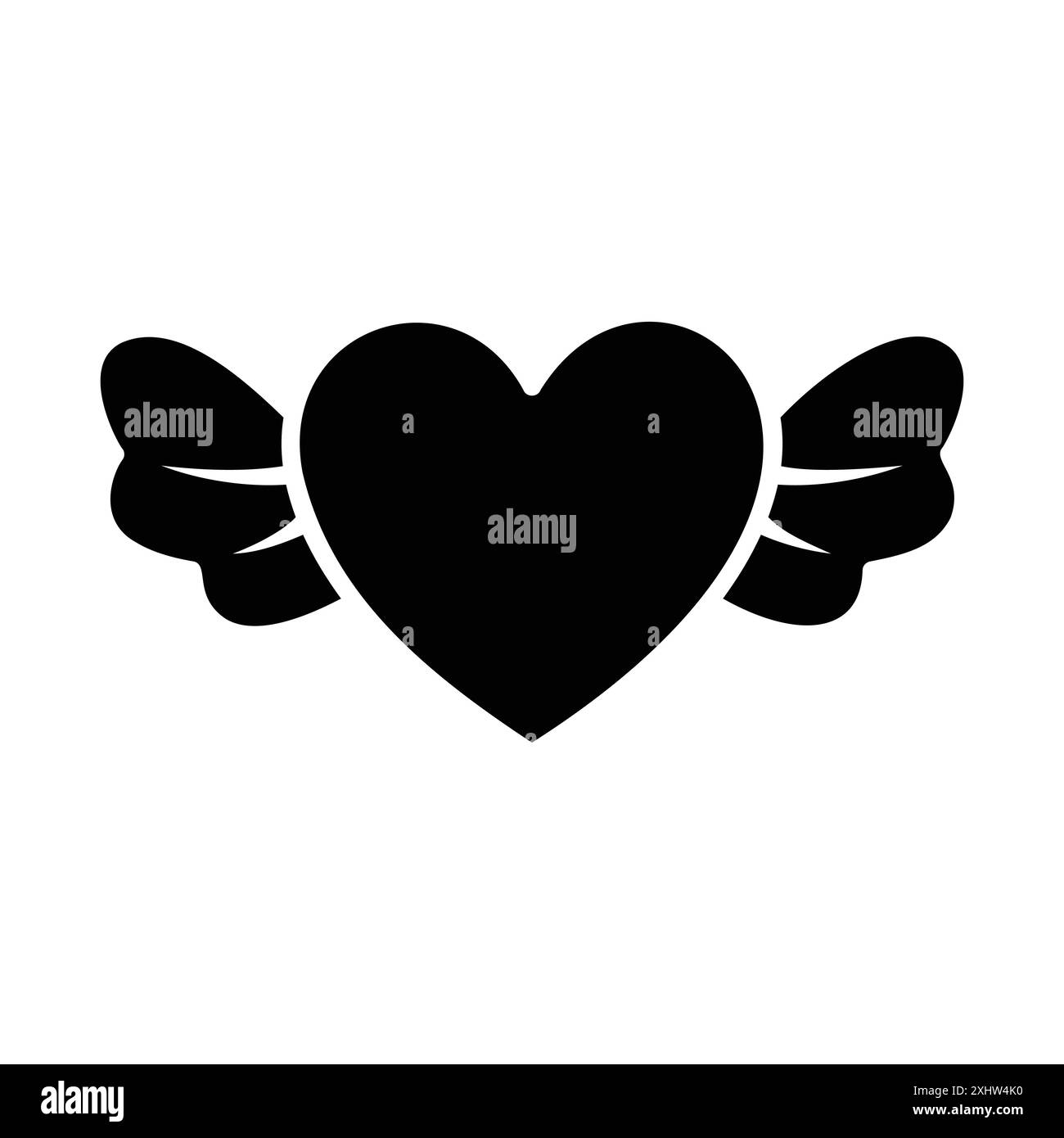 modèle de conception de vecteur d'icône de coeur en fond blanc Illustration de Vecteur