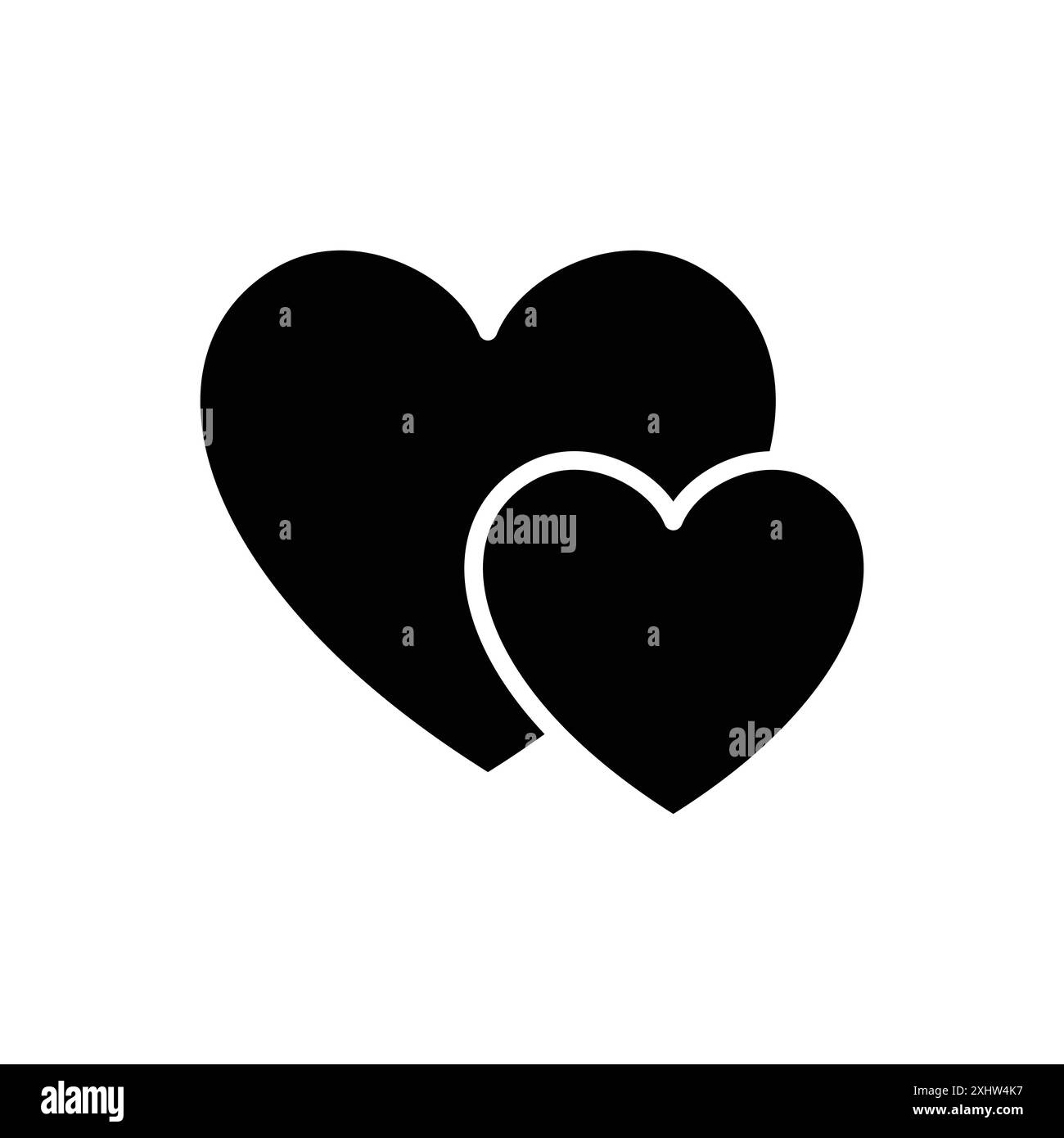 modèle de conception de vecteur d'icône de coeur en fond blanc Illustration de Vecteur