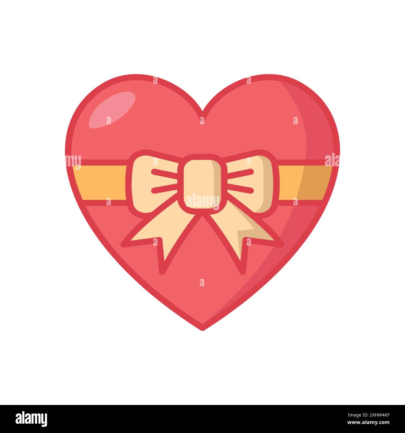 modèle de conception de vecteur d'icône de coeur en fond blanc Illustration de Vecteur