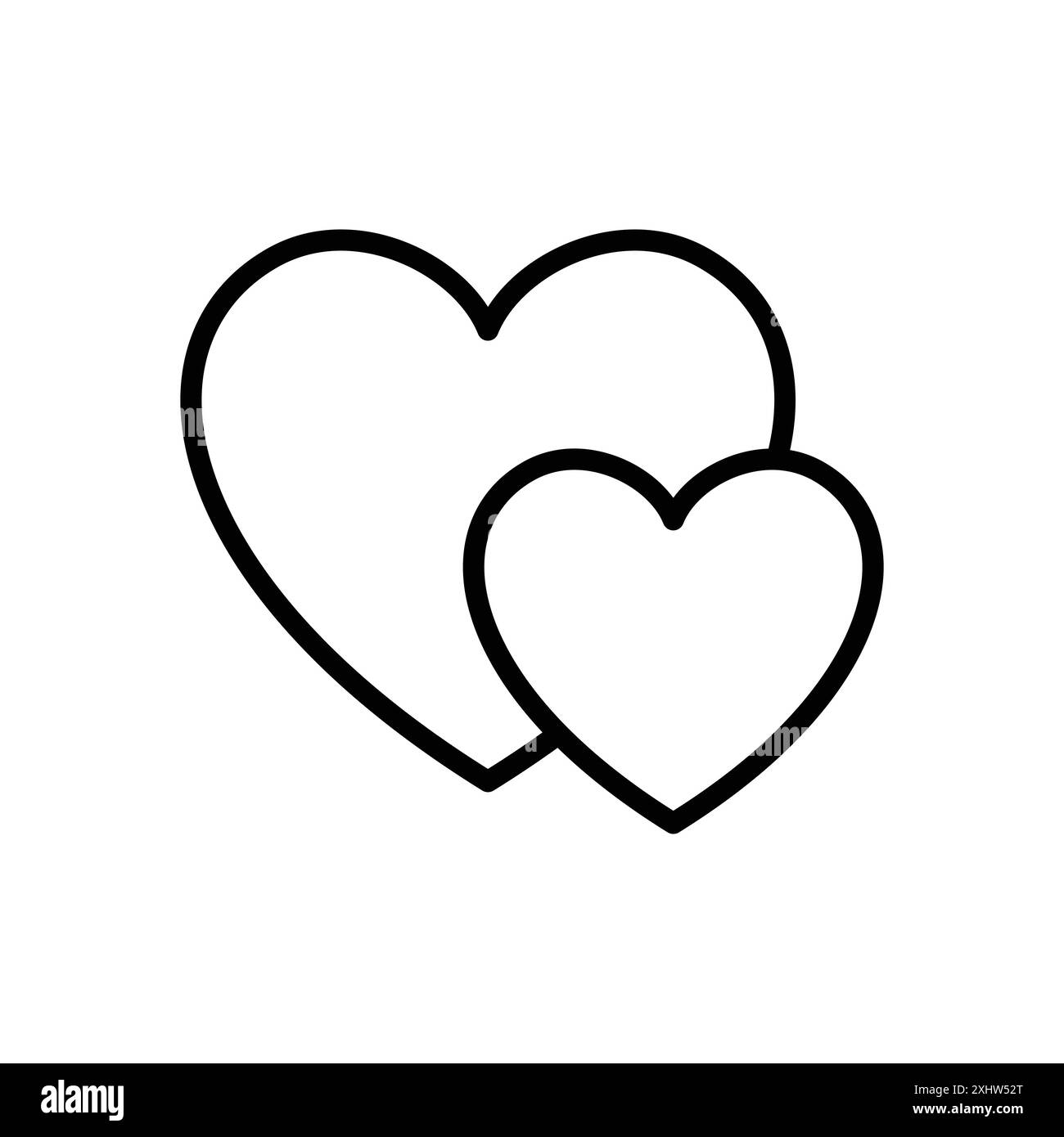 modèle de conception de vecteur d'icône de coeur en fond blanc Illustration de Vecteur