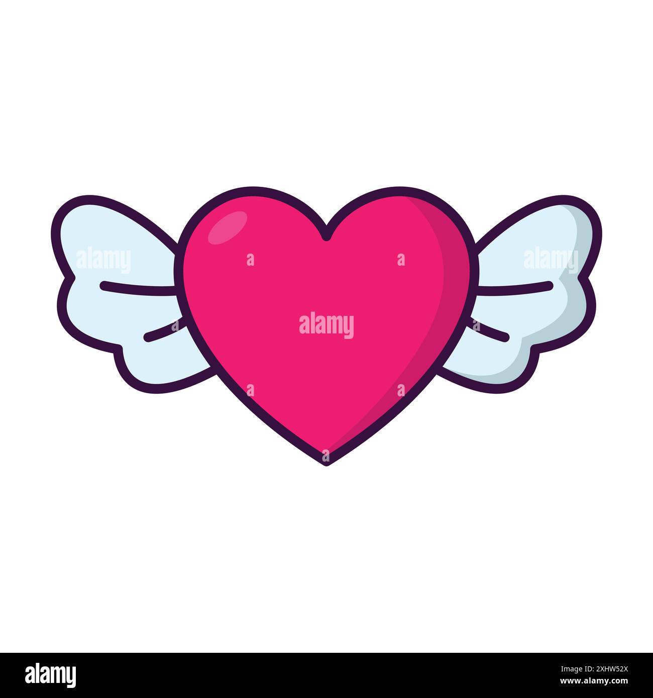 modèle de conception de vecteur d'icône de coeur en fond blanc Illustration de Vecteur