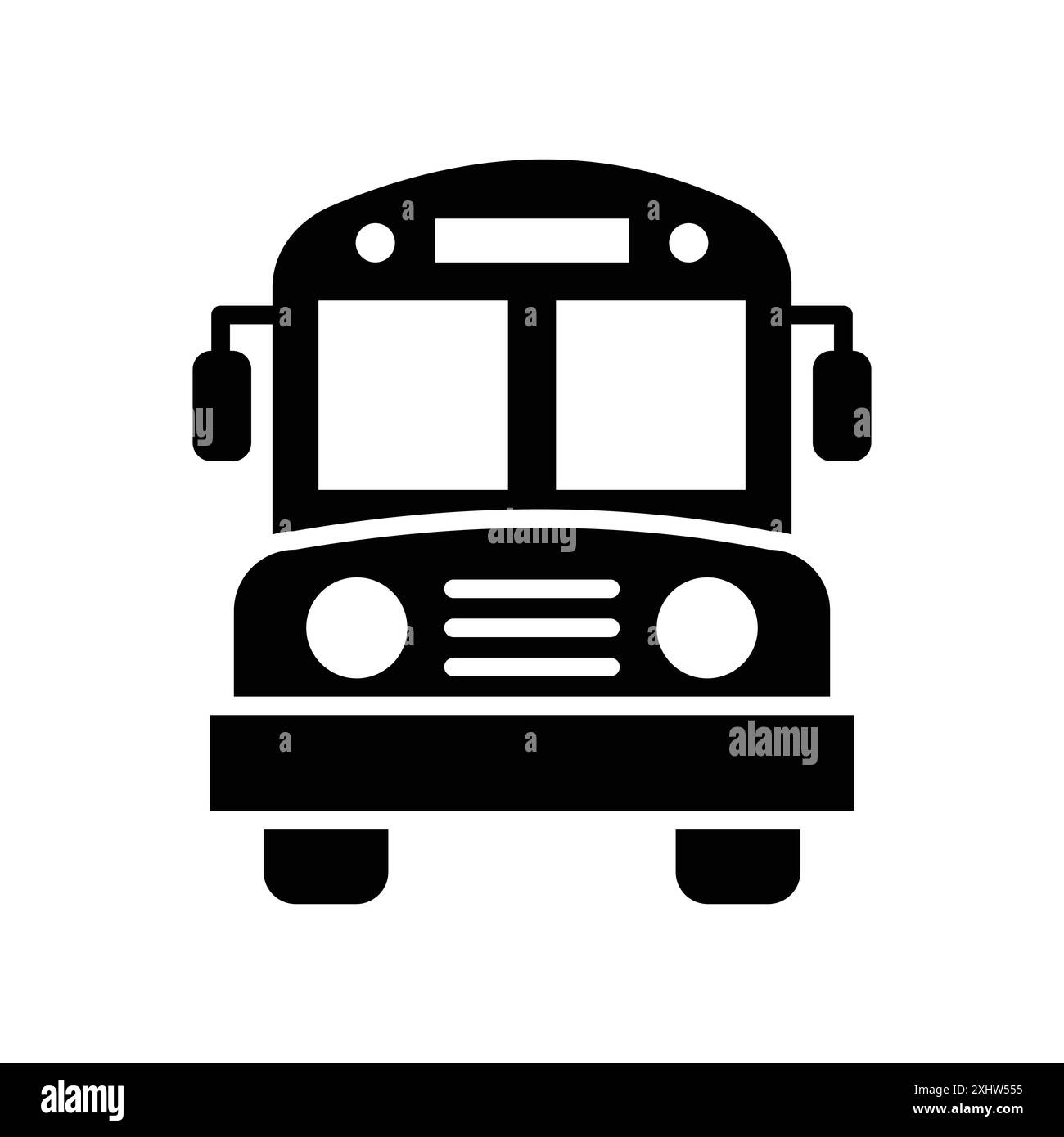 modèle de conception de vecteur d'icône de bus en fond blanc Illustration de Vecteur