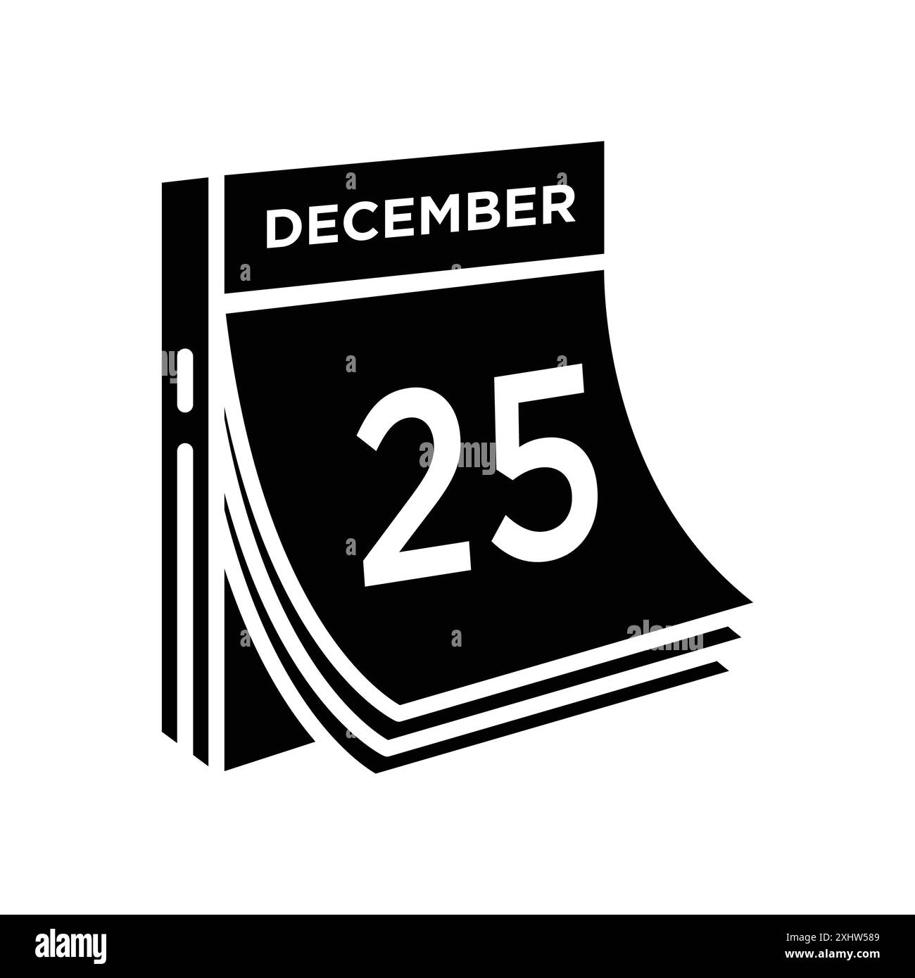 calendrier 25 décembre icône vecteur design temp[late Illustration de Vecteur